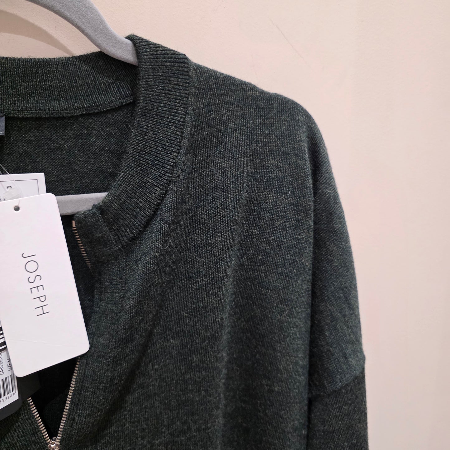 Joseph Half Zip Wool Sweater - M