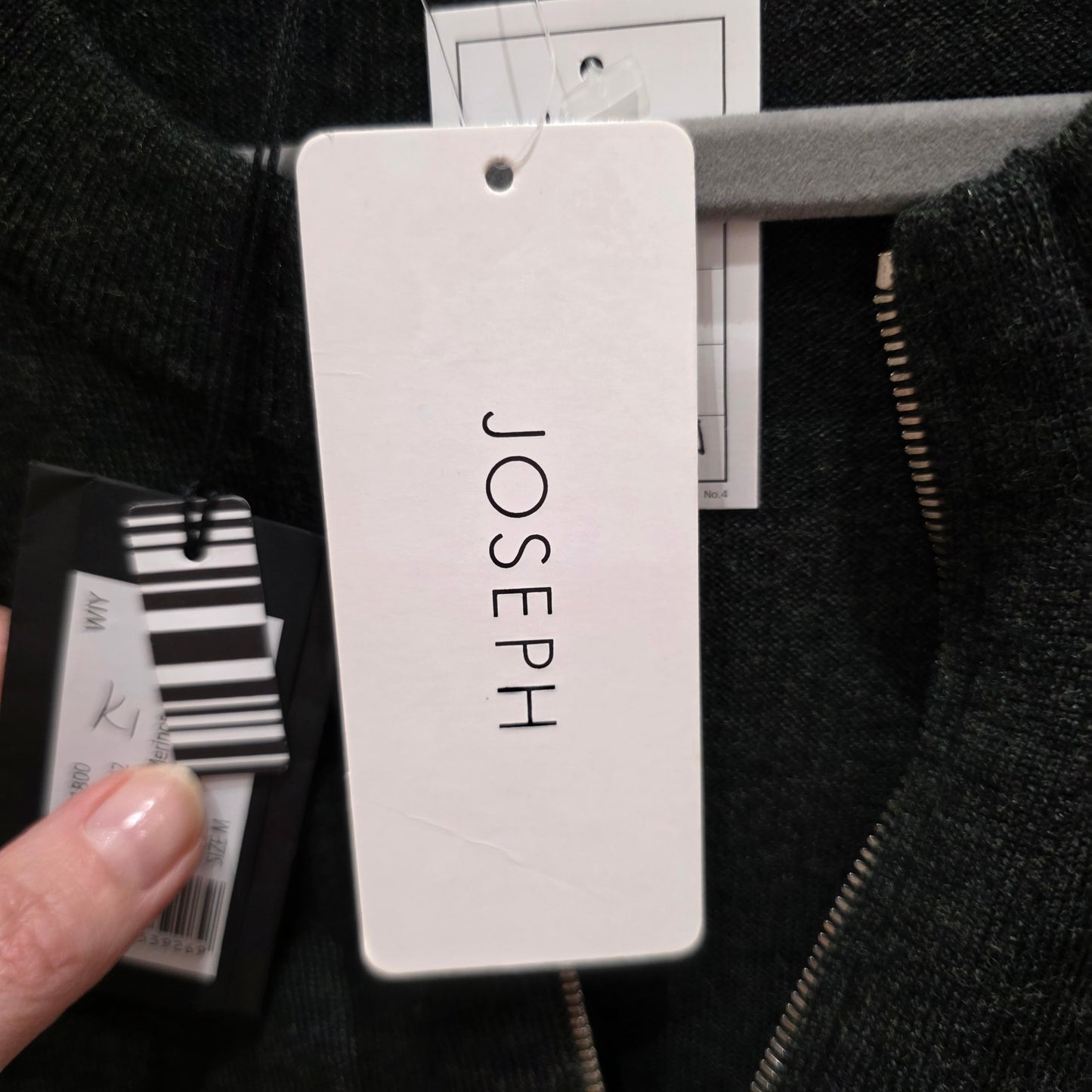 Joseph Half Zip Wool Sweater - M