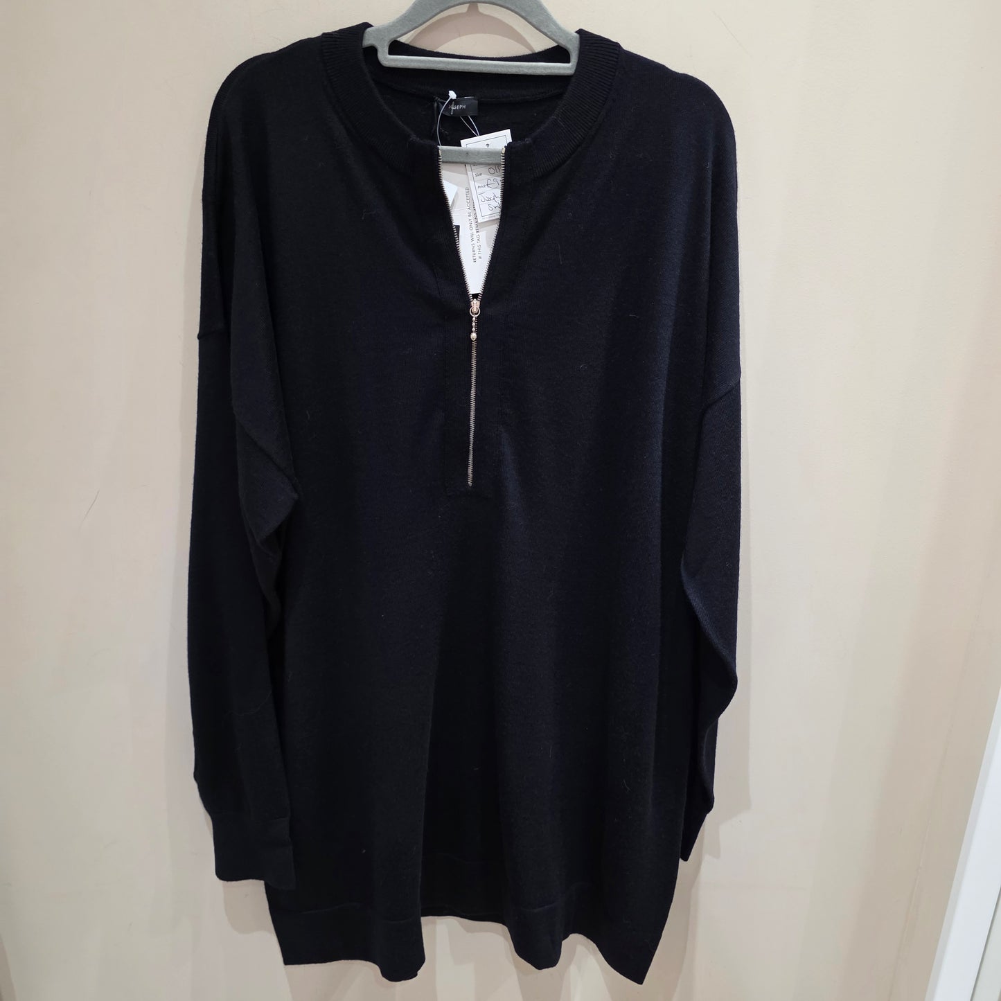 Joseph Navy Half Zip Sweater  - Medium