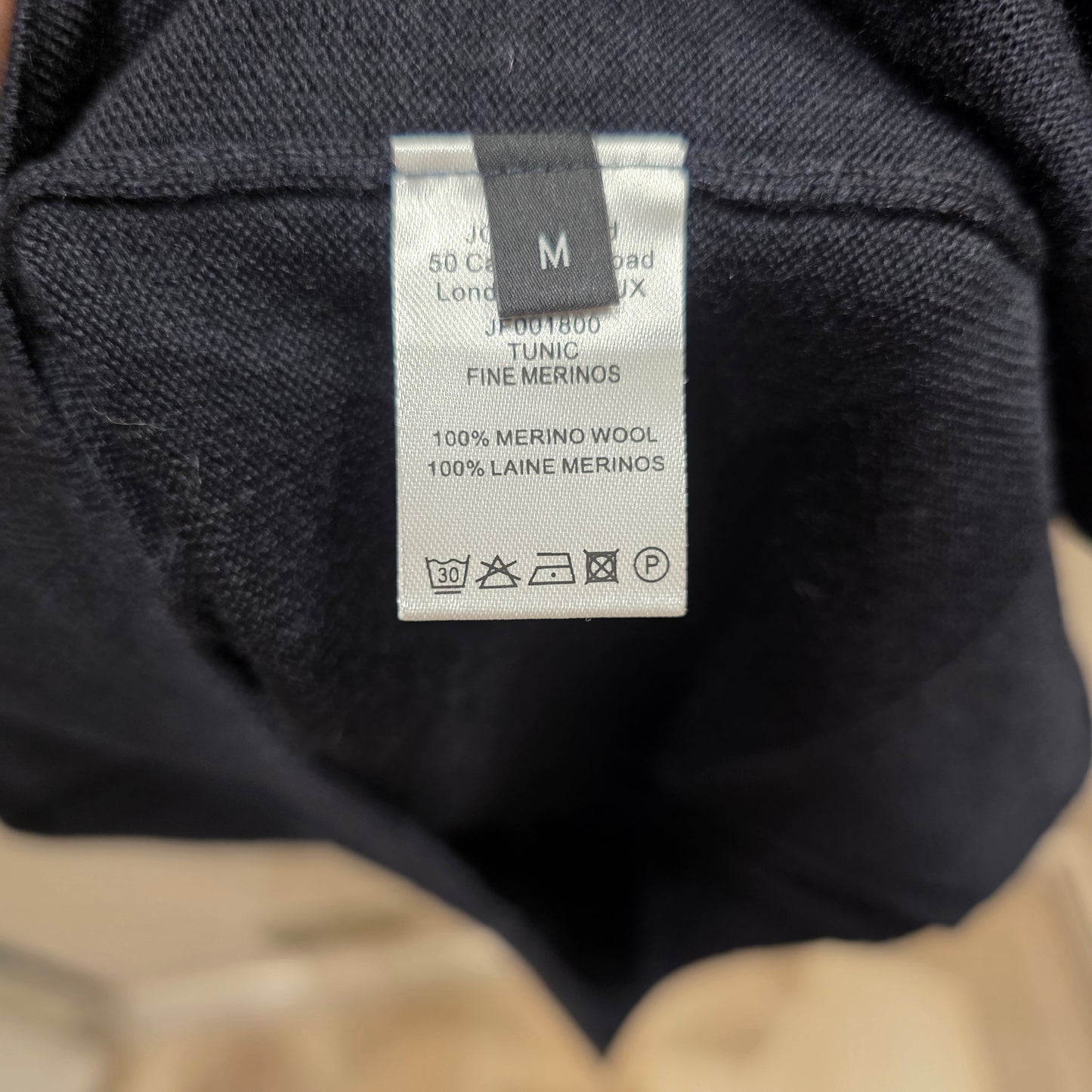 Joseph Navy Half Zip Sweater  - Medium