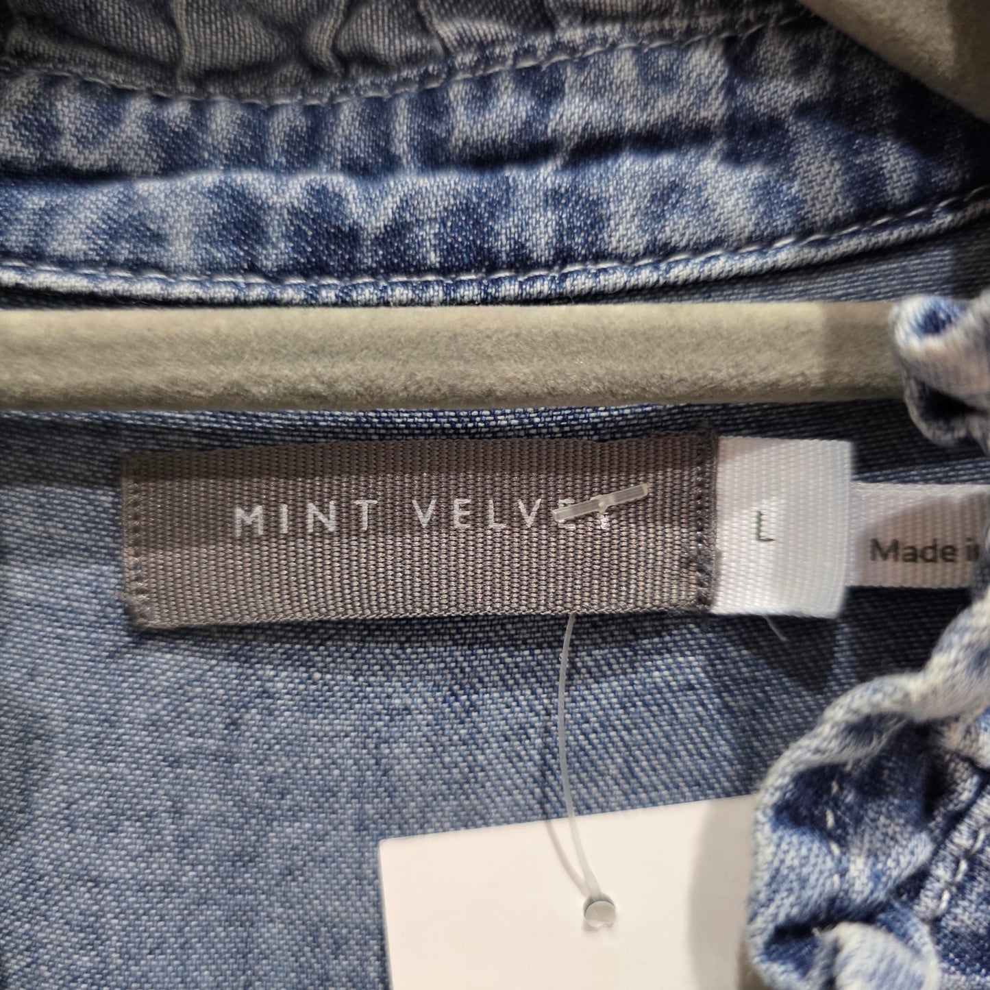 Mint Velvet Denim Blouse  - Large
