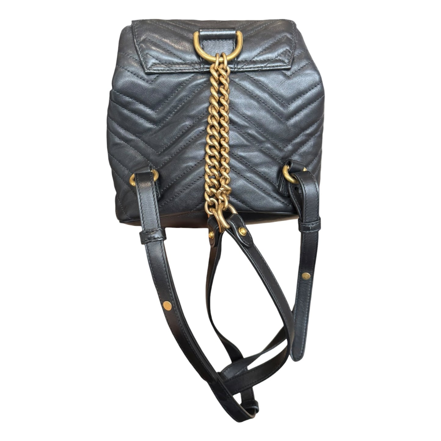 Gucci Black Mini GG Marmont 2.0 Backpack