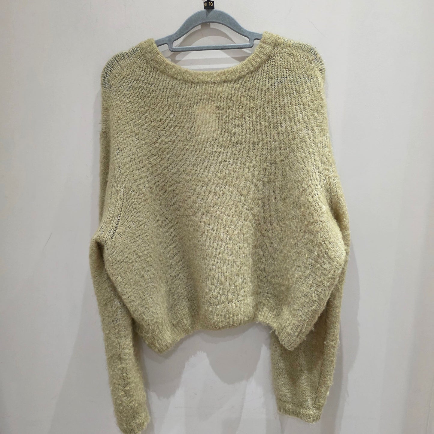 American Vintage Gold Crop Knit Sweater  - Small
