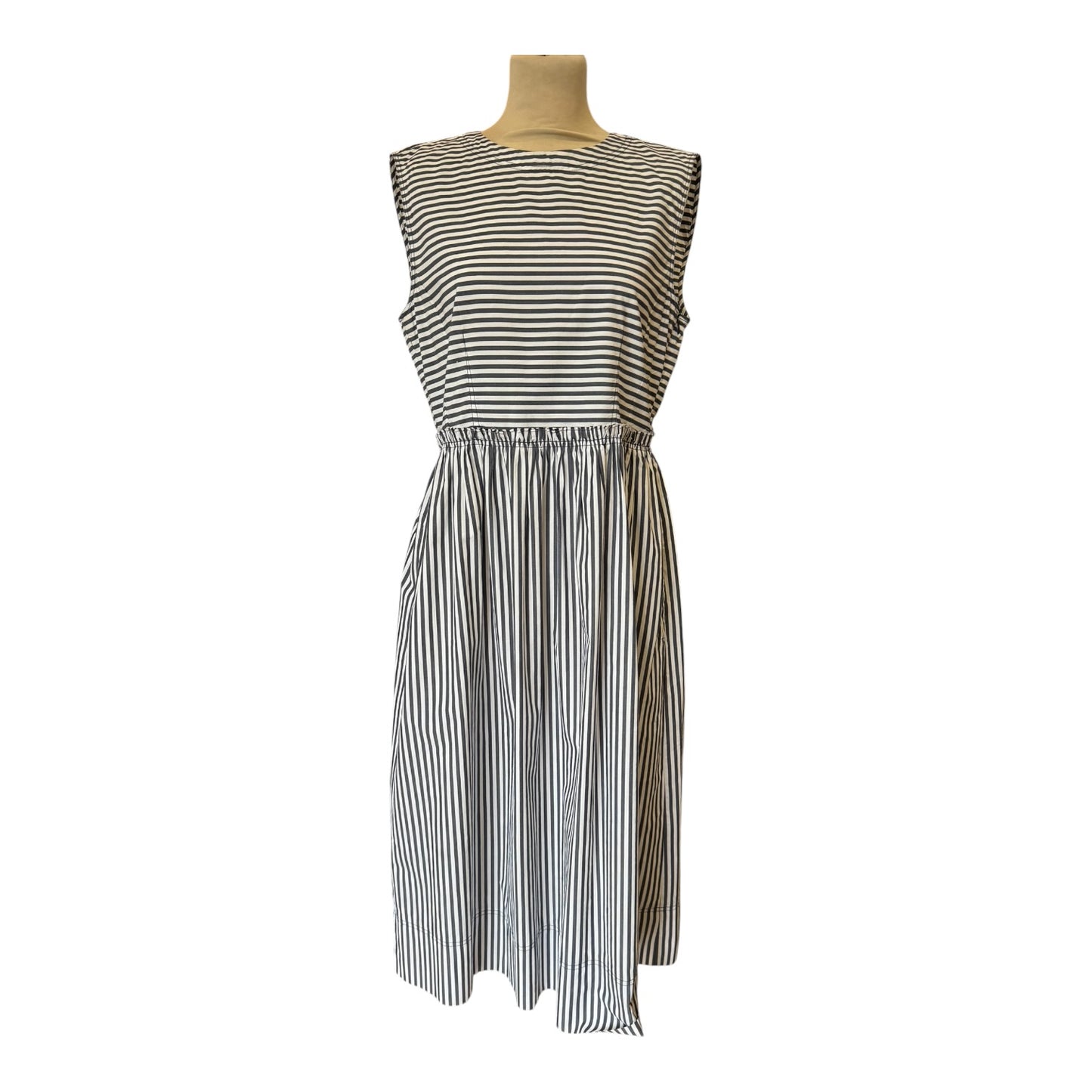 Marella Sport Palmo Navy and White Stripe Dress - 12