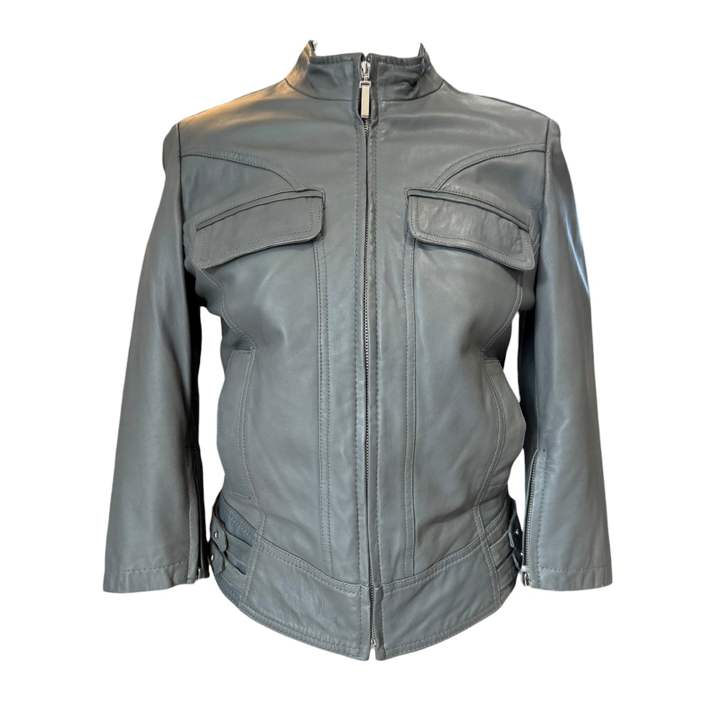 Phard Grey Leather Jacket - 8
