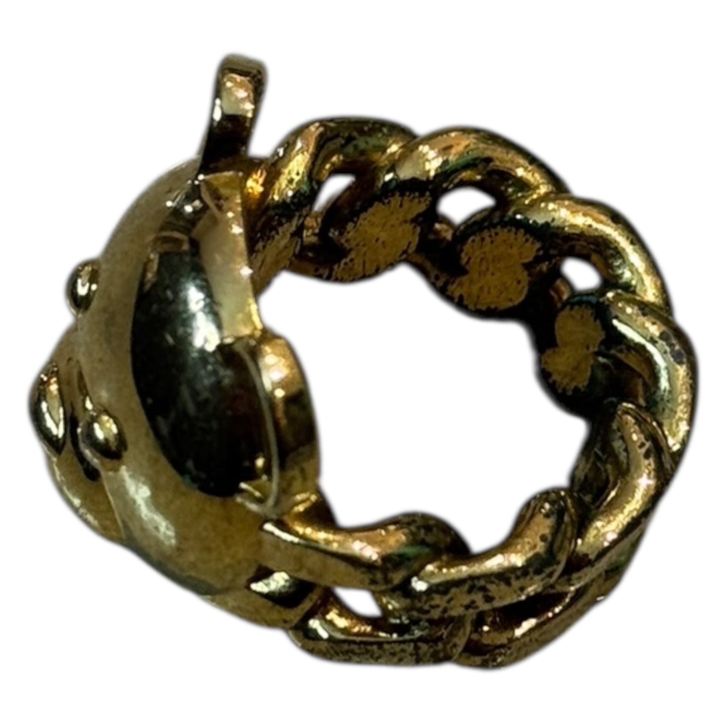 Moschino Teddy Bear Chain Link Ring - M