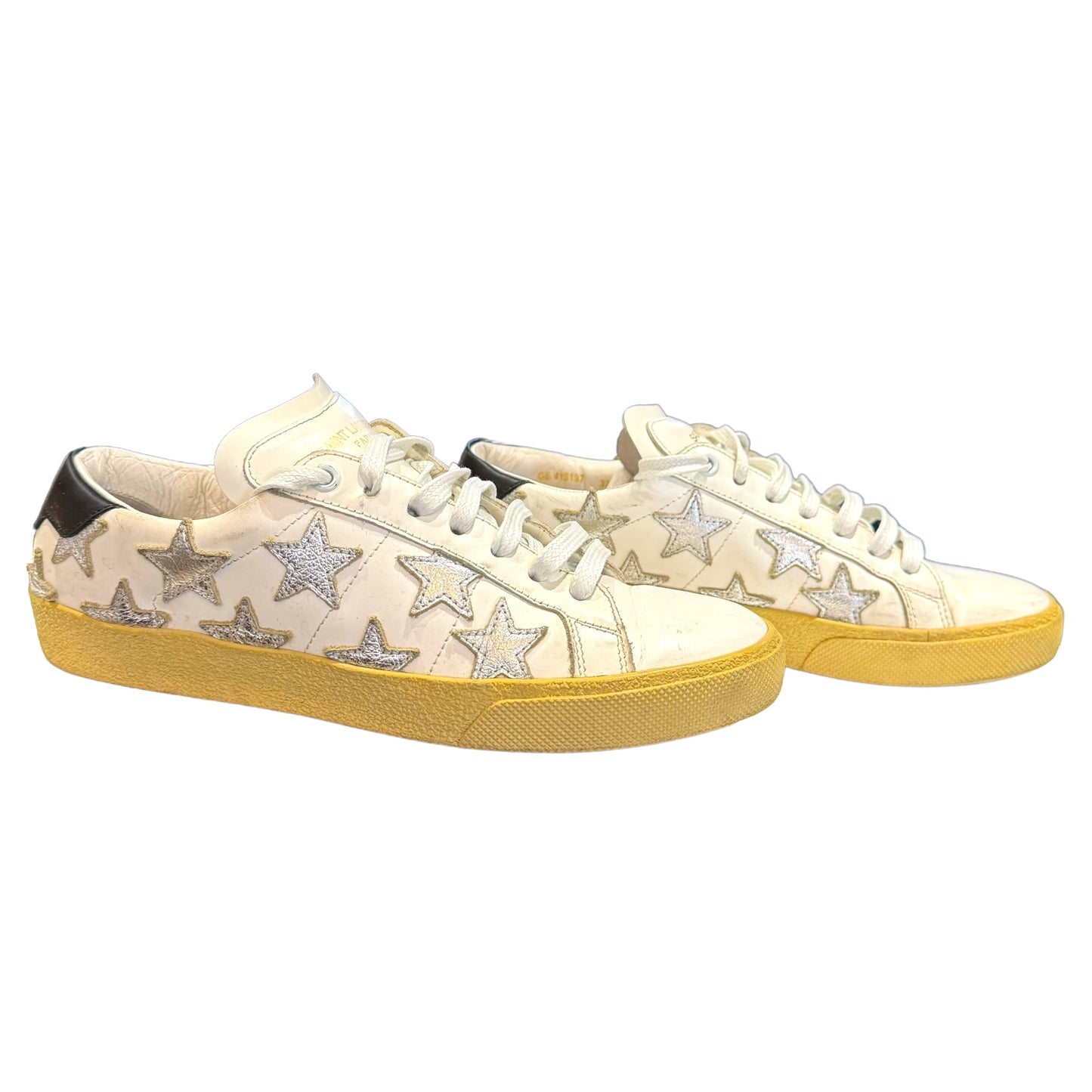 Saint Laurent White Star Trainers - 4