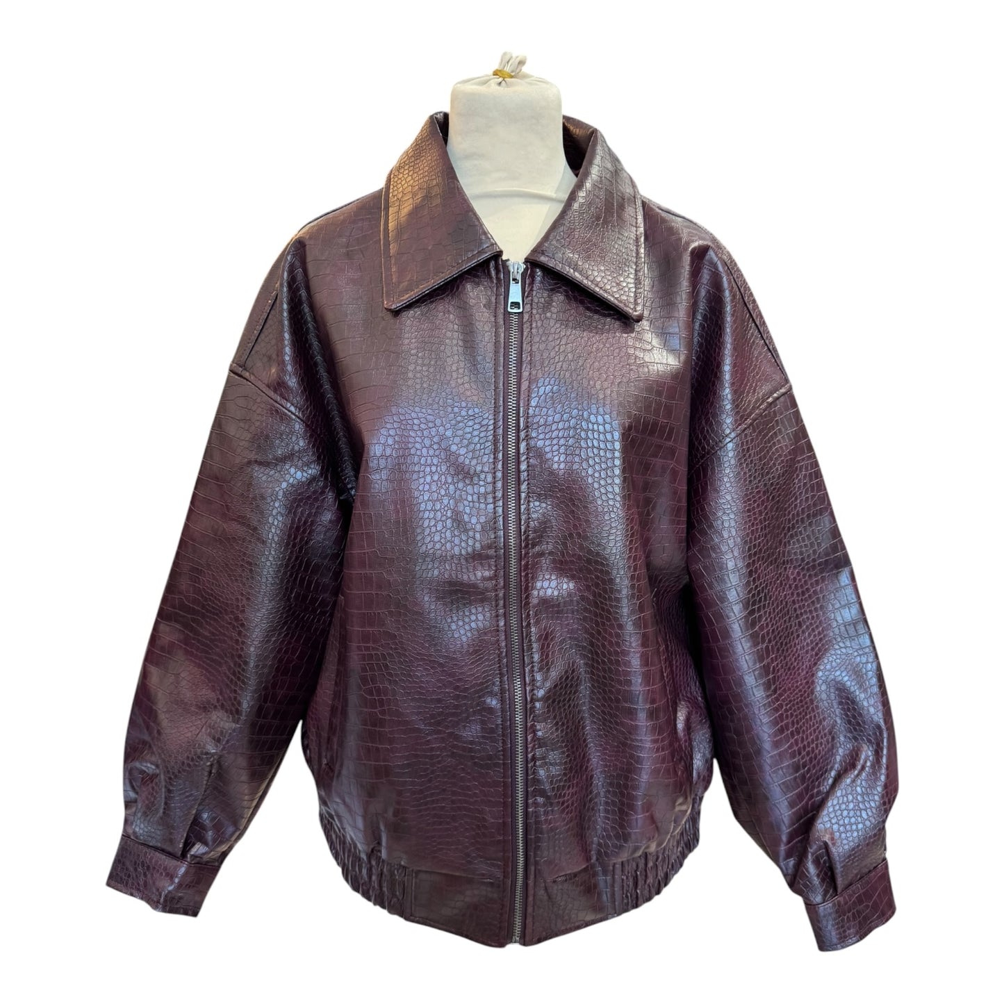 Ci Sono Burgundy Bomber Jacket - 12 - NEW