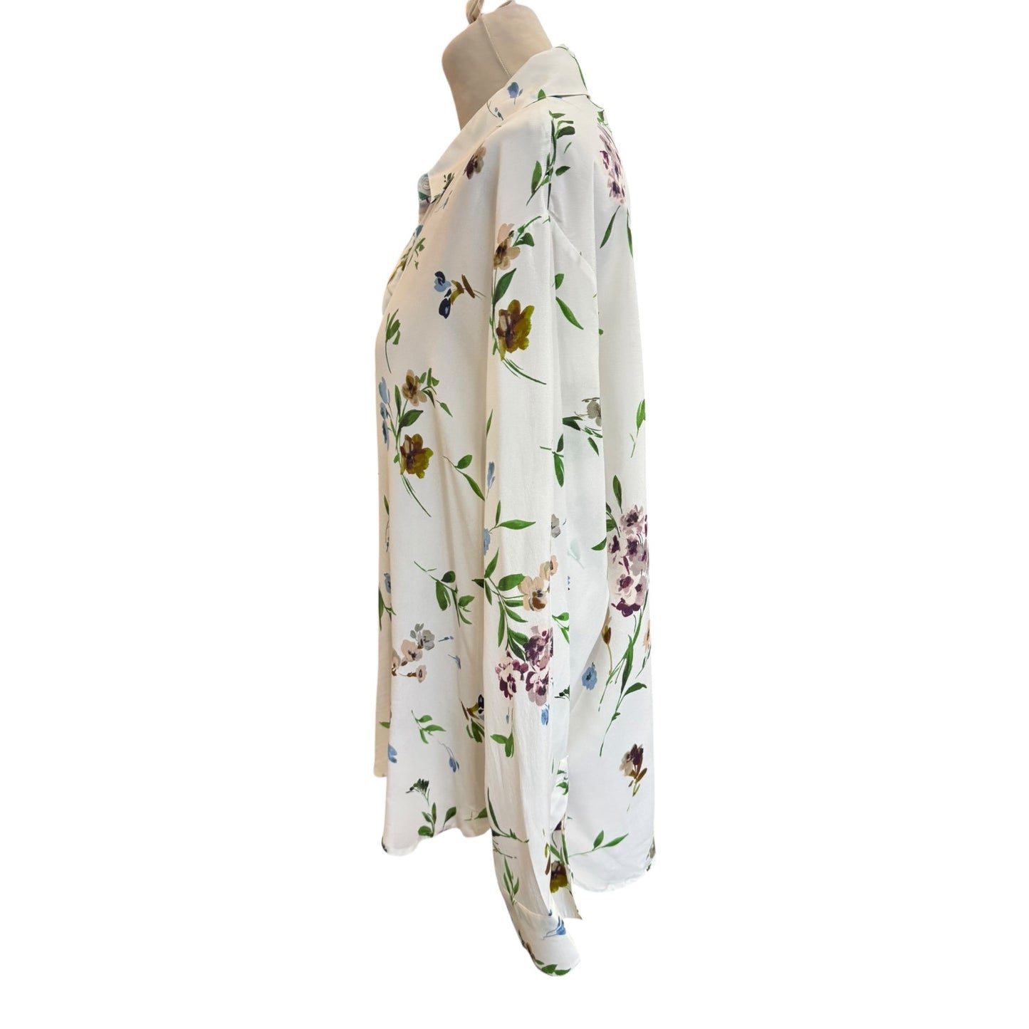 Marella Faretra Cream Floral Silk Blouse - 16