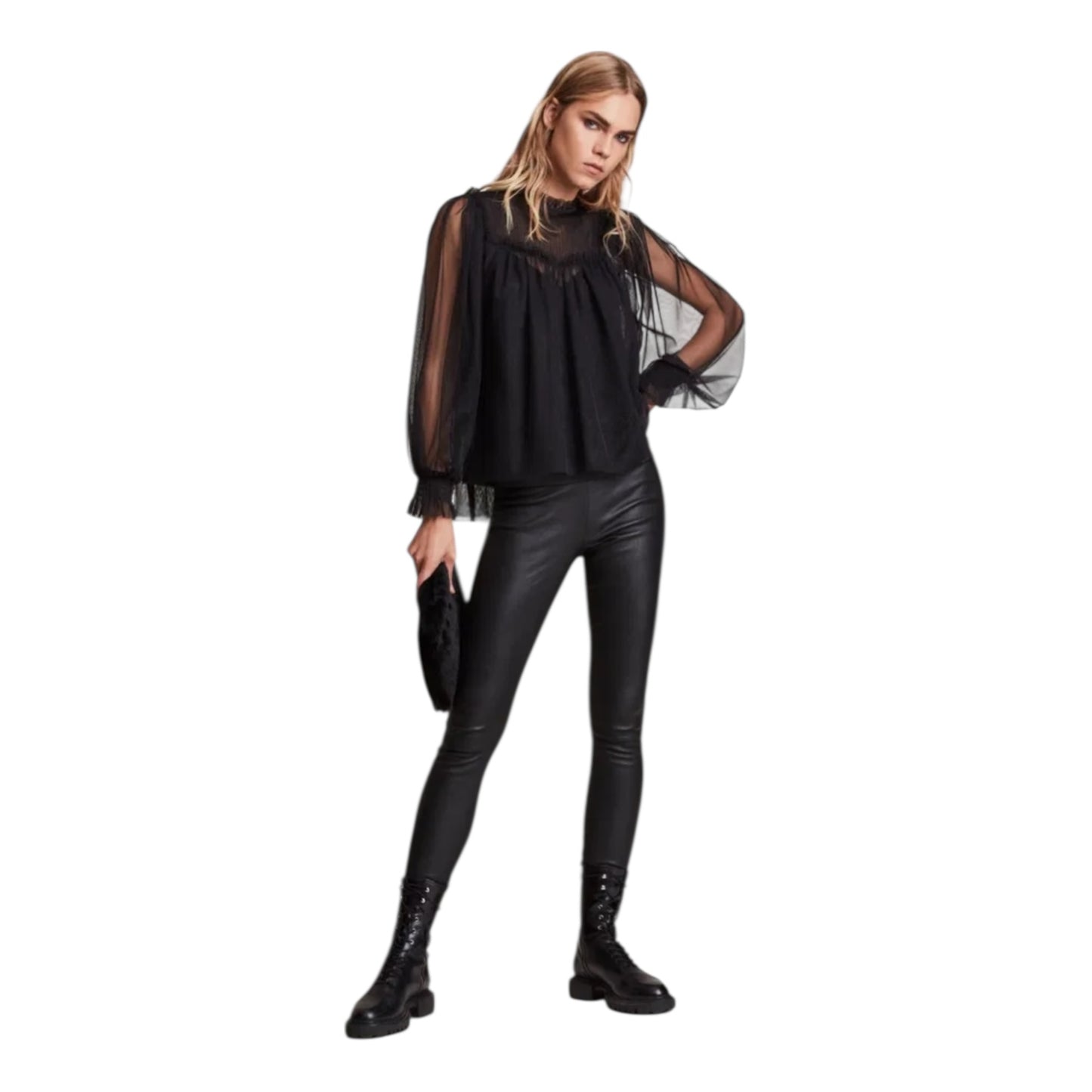 All Saints Perri Tulle Top - 12