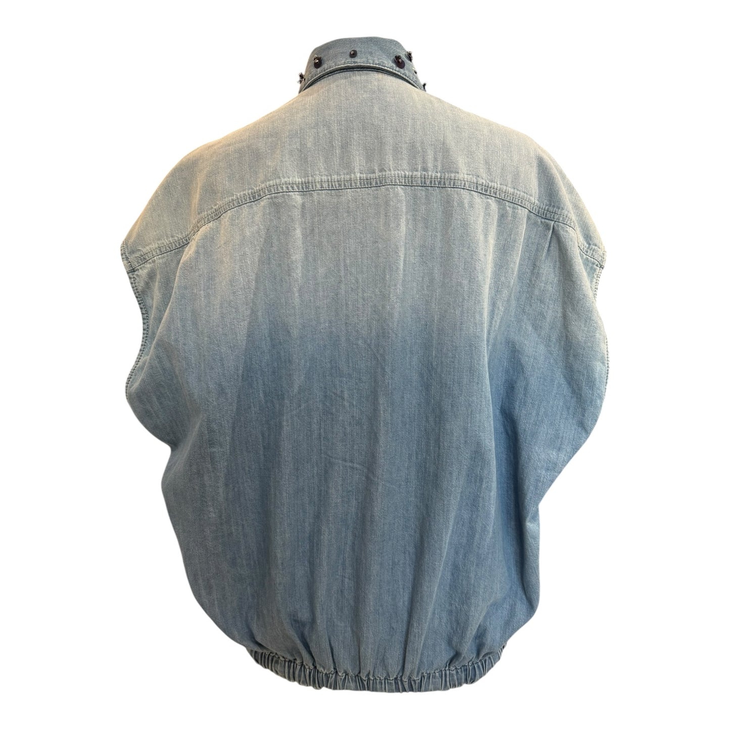 Fabiana Filipppi Blue Denim Drawstring Blouse - 10