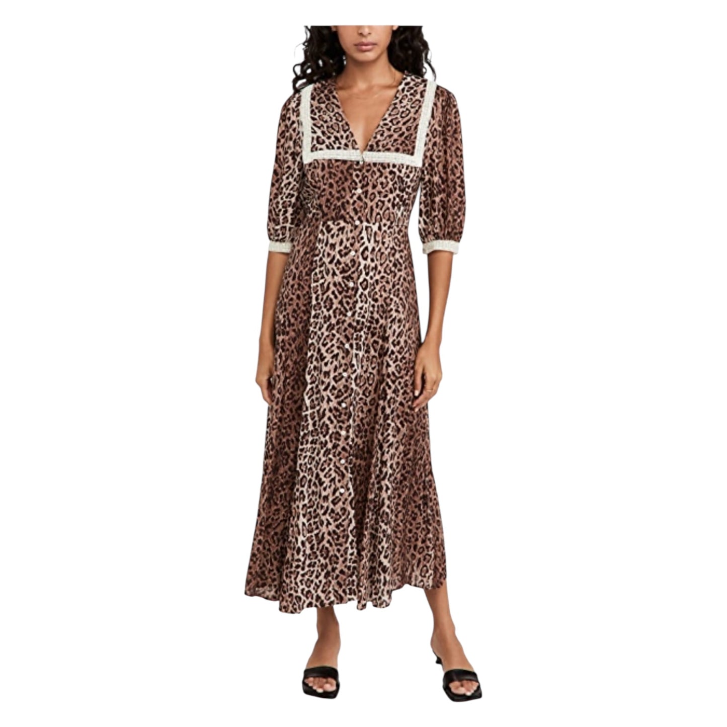 Rixo Ellen dress in Leopard - 8 - NEW