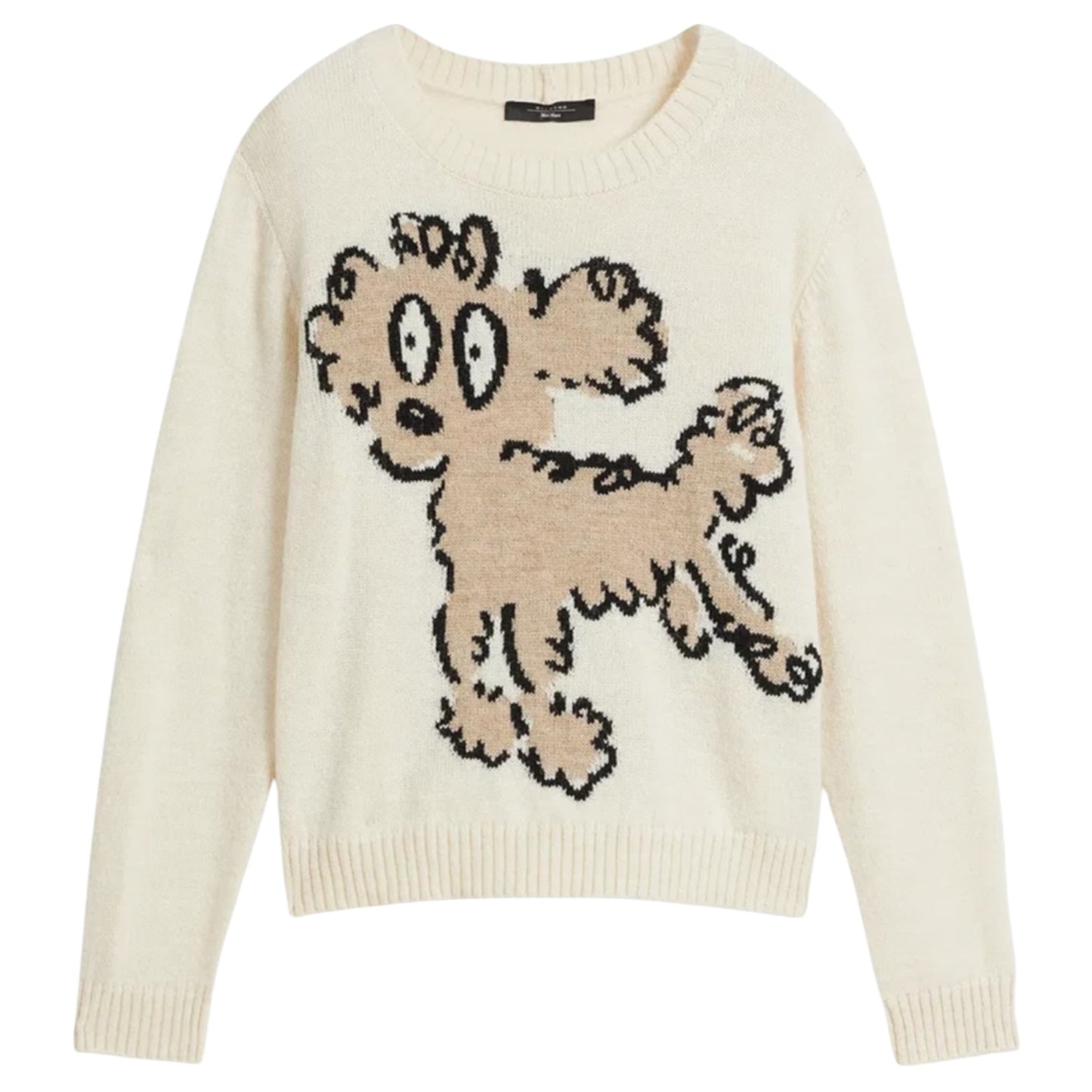 Weekend Max Mara Dog Motif Wool and Alpaca Sweater - 8