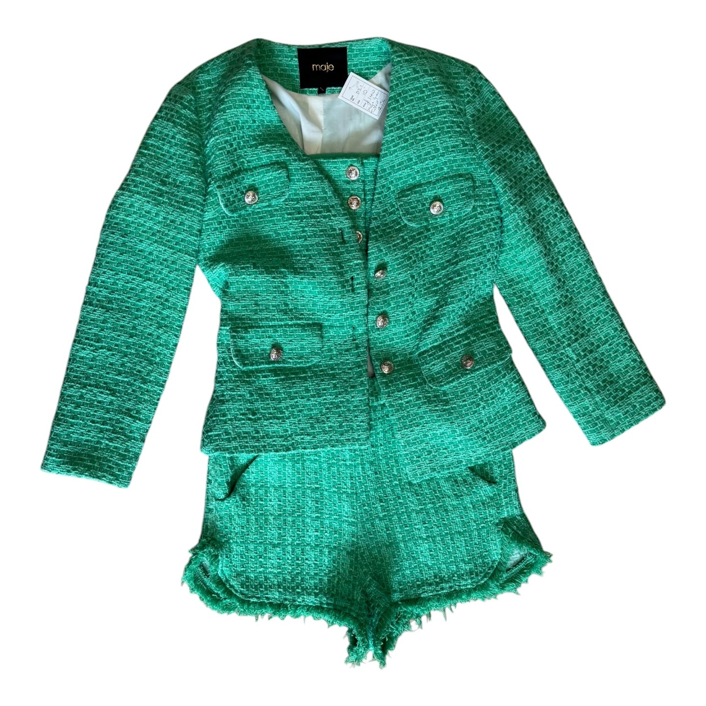 Maje Green Tweed Three Piece Set - 8/10