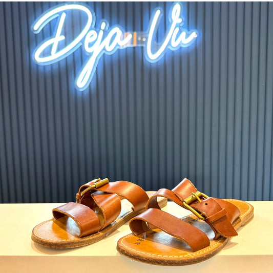 Golden Goose Brown Leather Sandals - 38 / 5