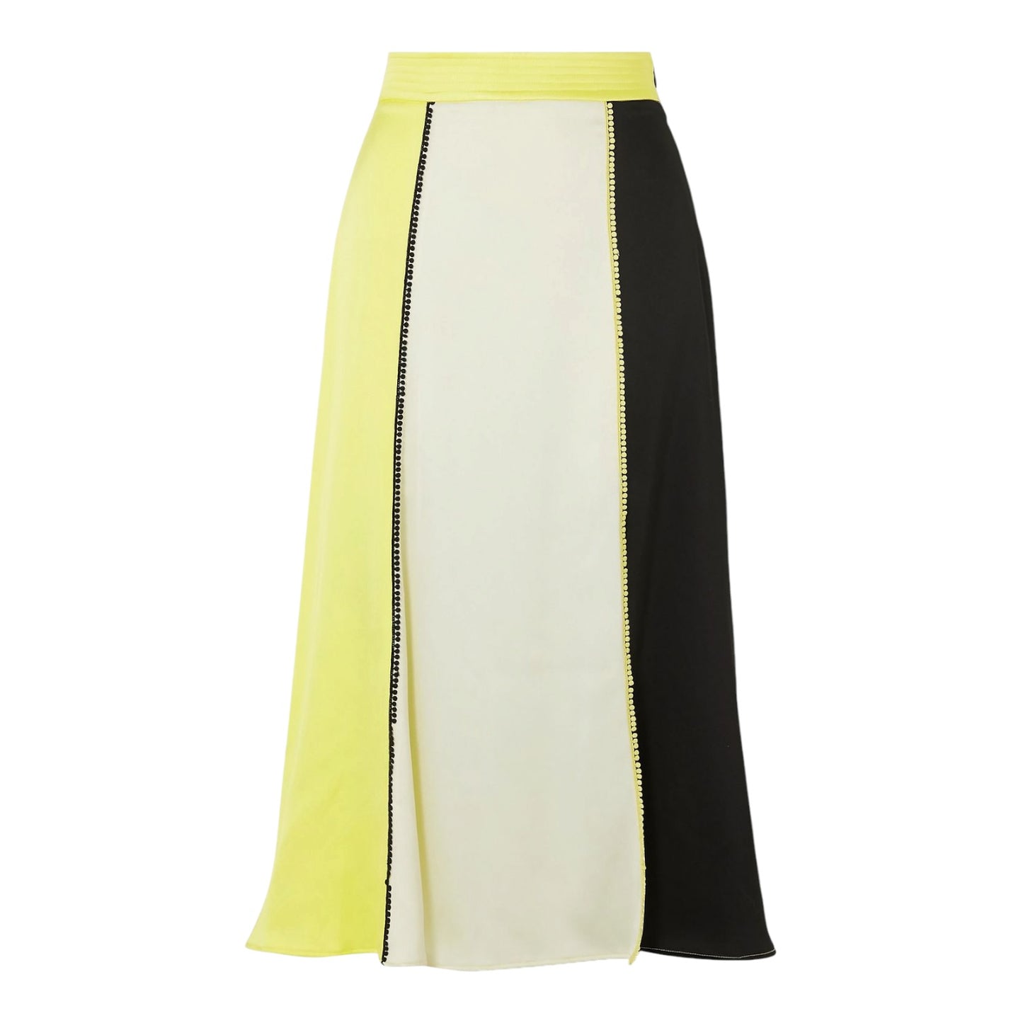 Stine Goya Jada Paneled Satin Midi Skirt - 12/14