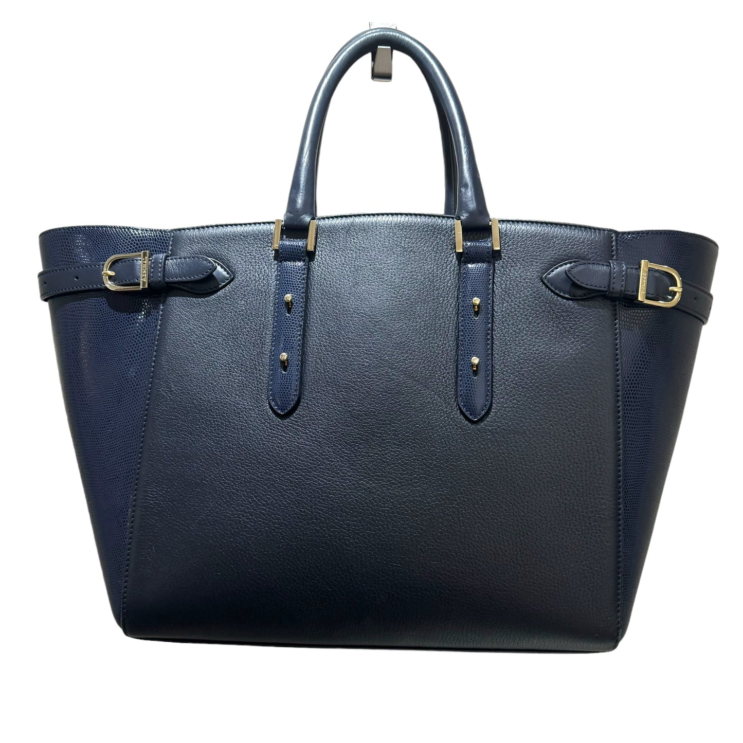 Aspinal Navy Tote Bag