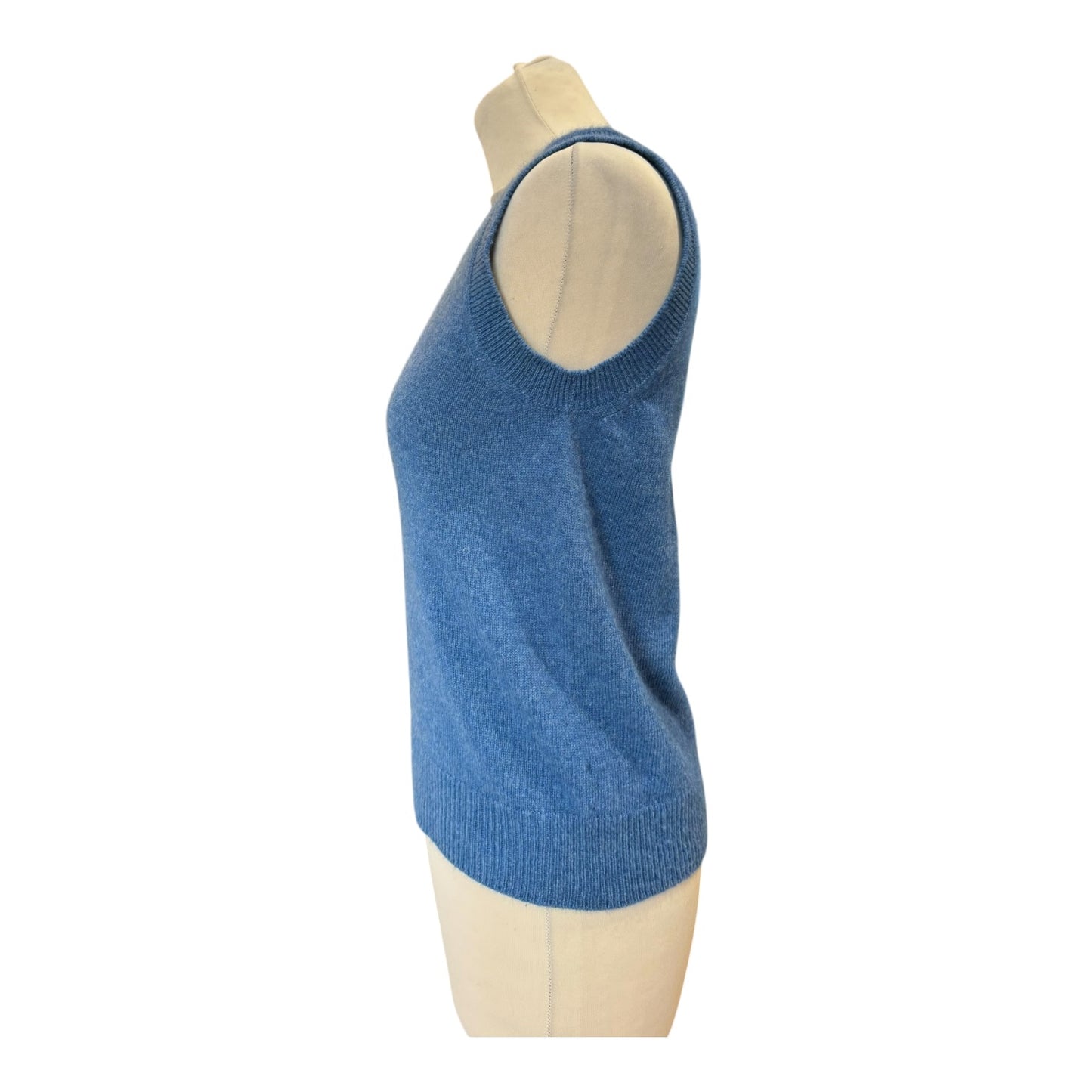 Brora Mid Blue Cashmere Tank - 8