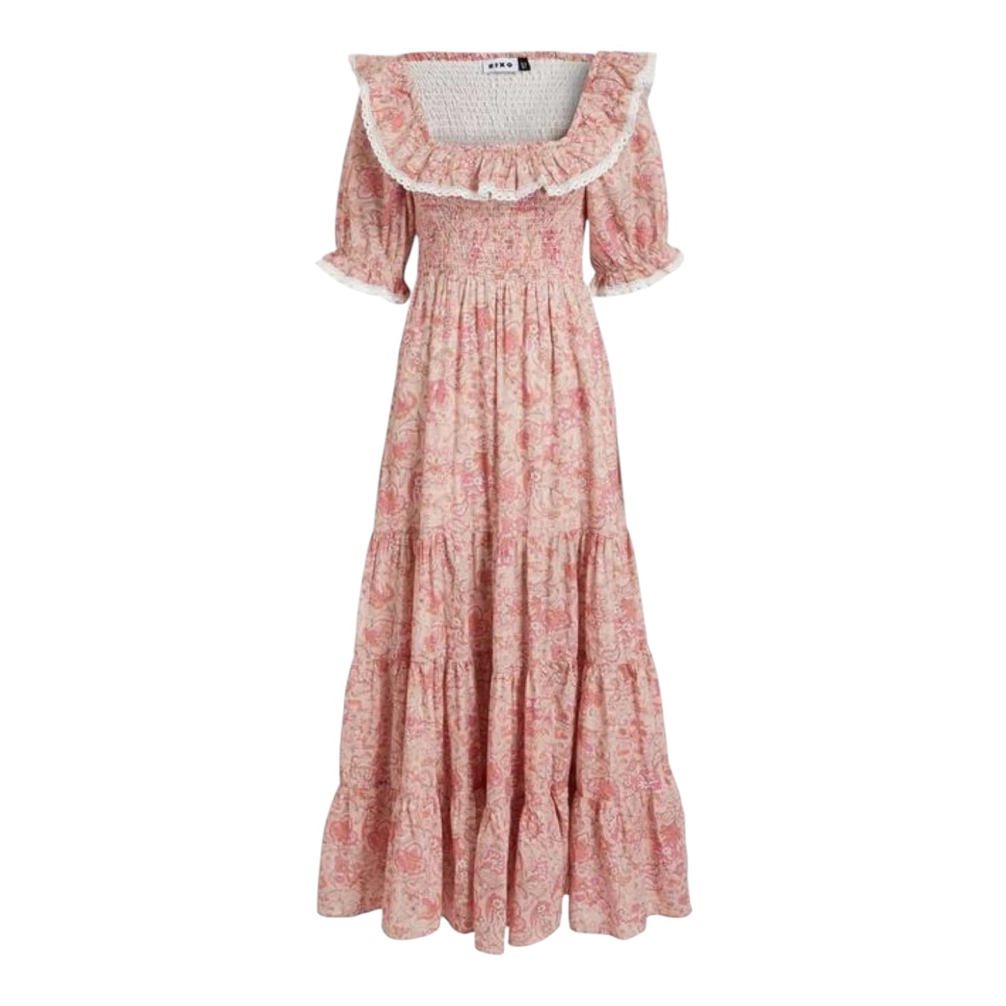Rixo Joanie Pink Paisley Dress - 16 - NEW