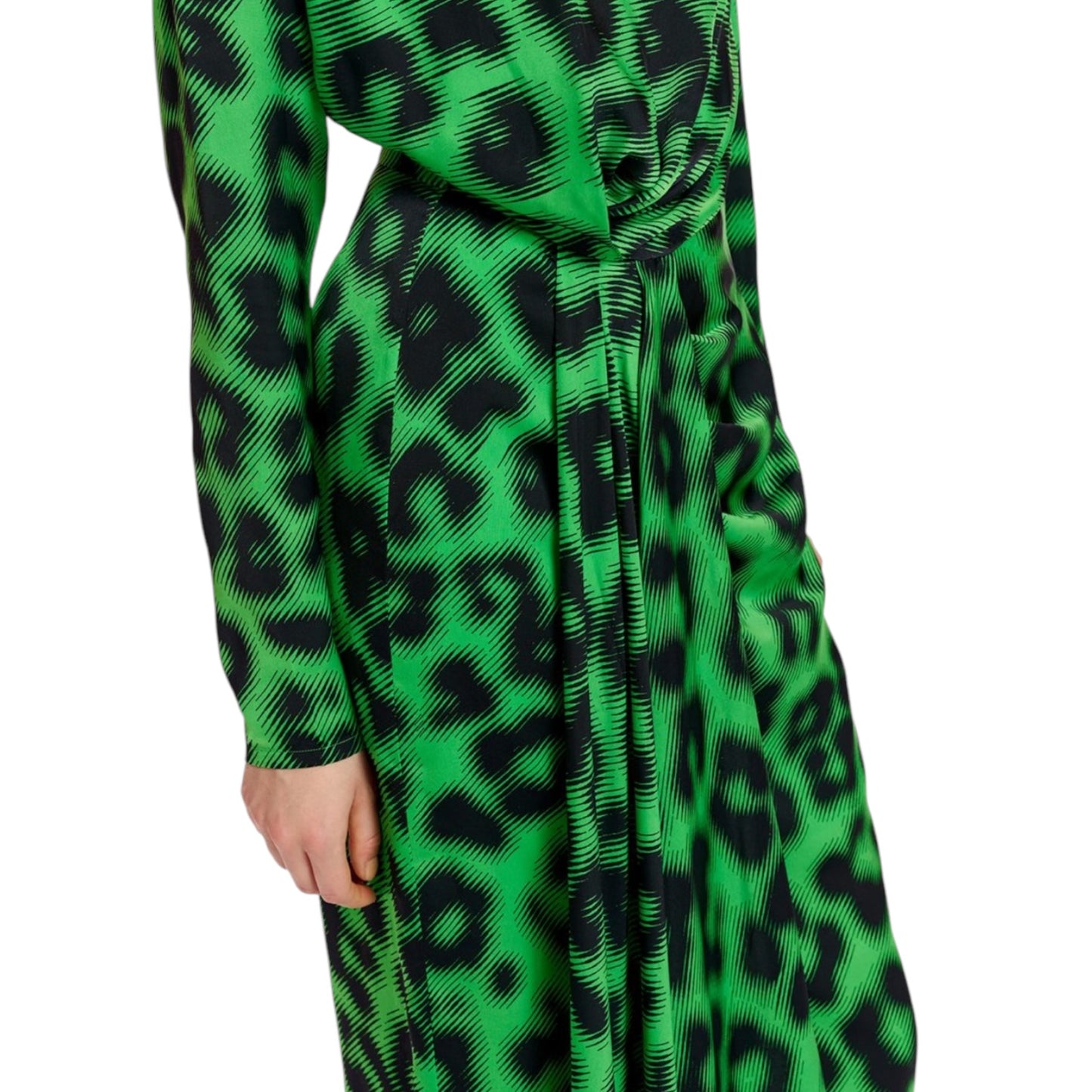 Essentiel Antwerp Green Patterned Dress - 10 - NEW