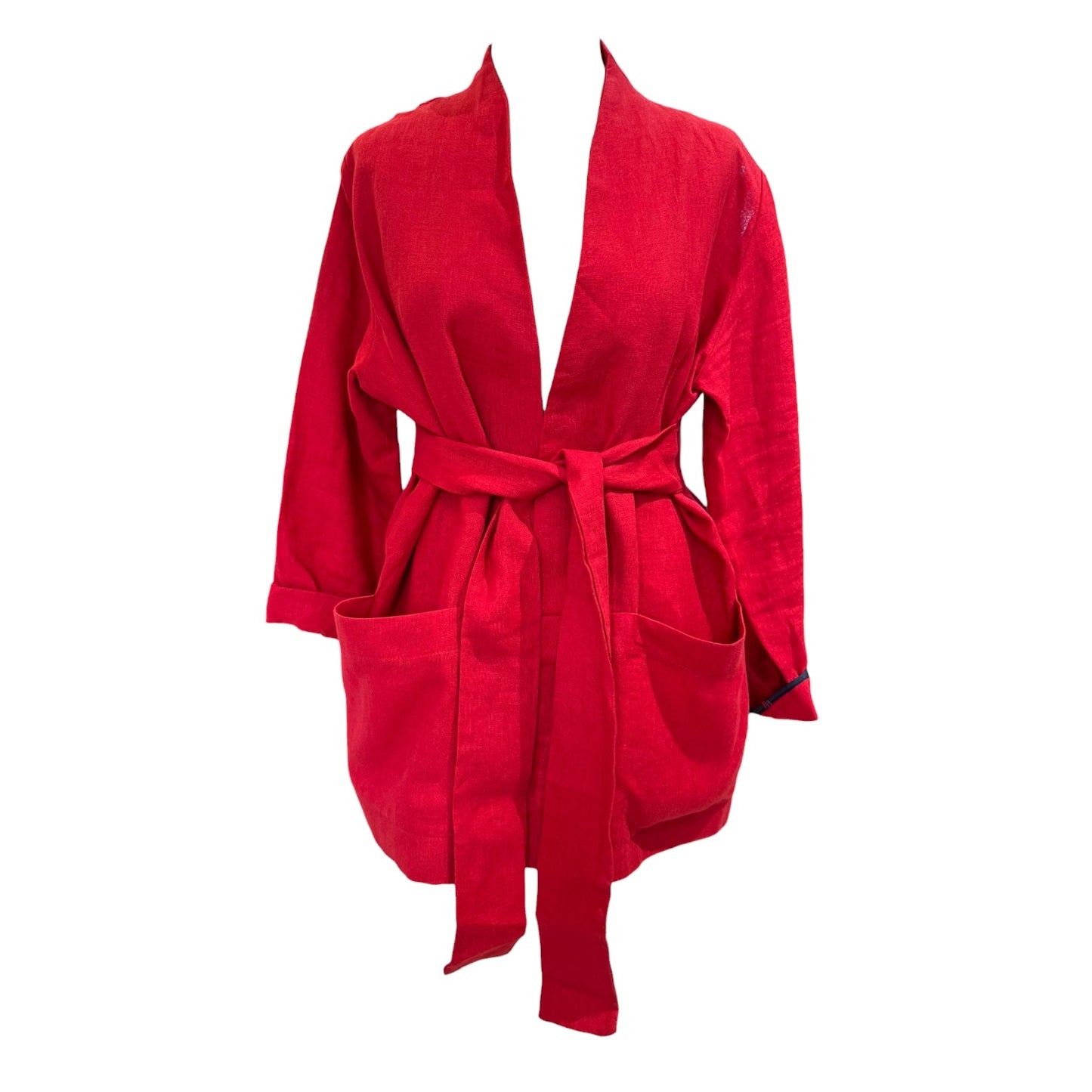 Antoine and Lili Red Linen Kimono Jacket - 14