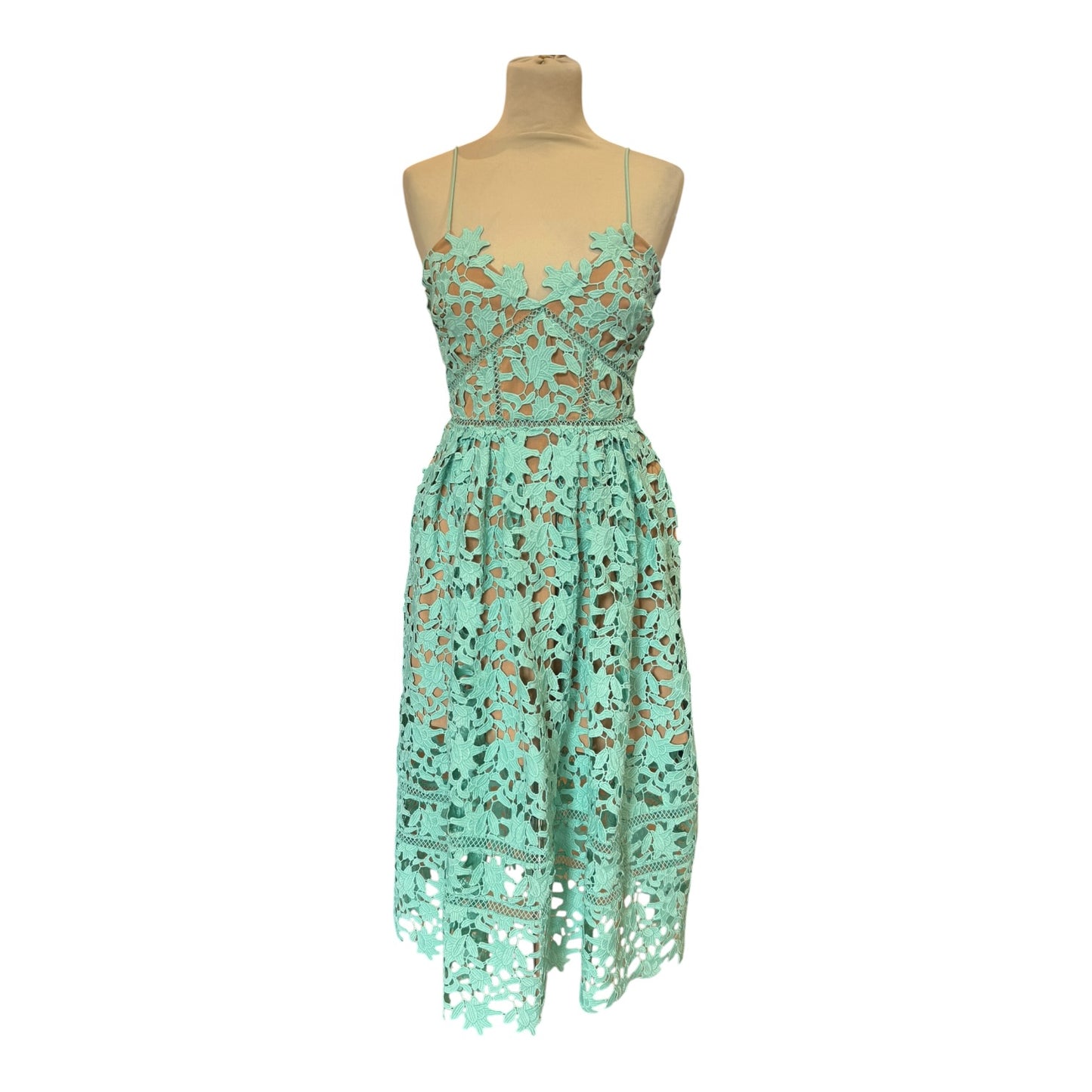 Self Portrait Aqua Azalea Midi Dress - 6