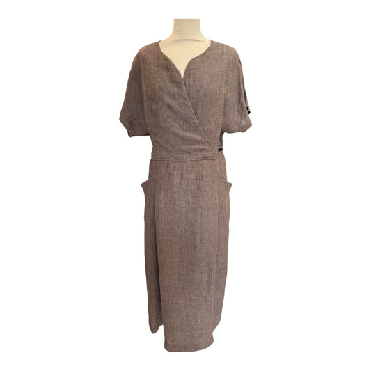 Poetry Brown Linen Dress - 10/12