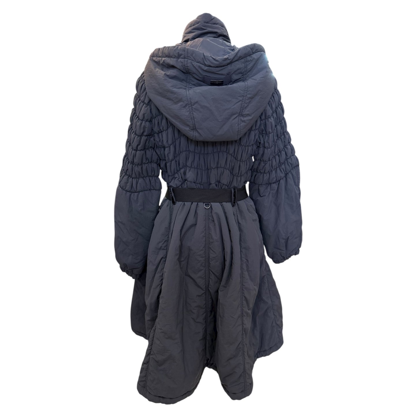 High Tech Navy Tech Parka with Quilted Bodice - 8