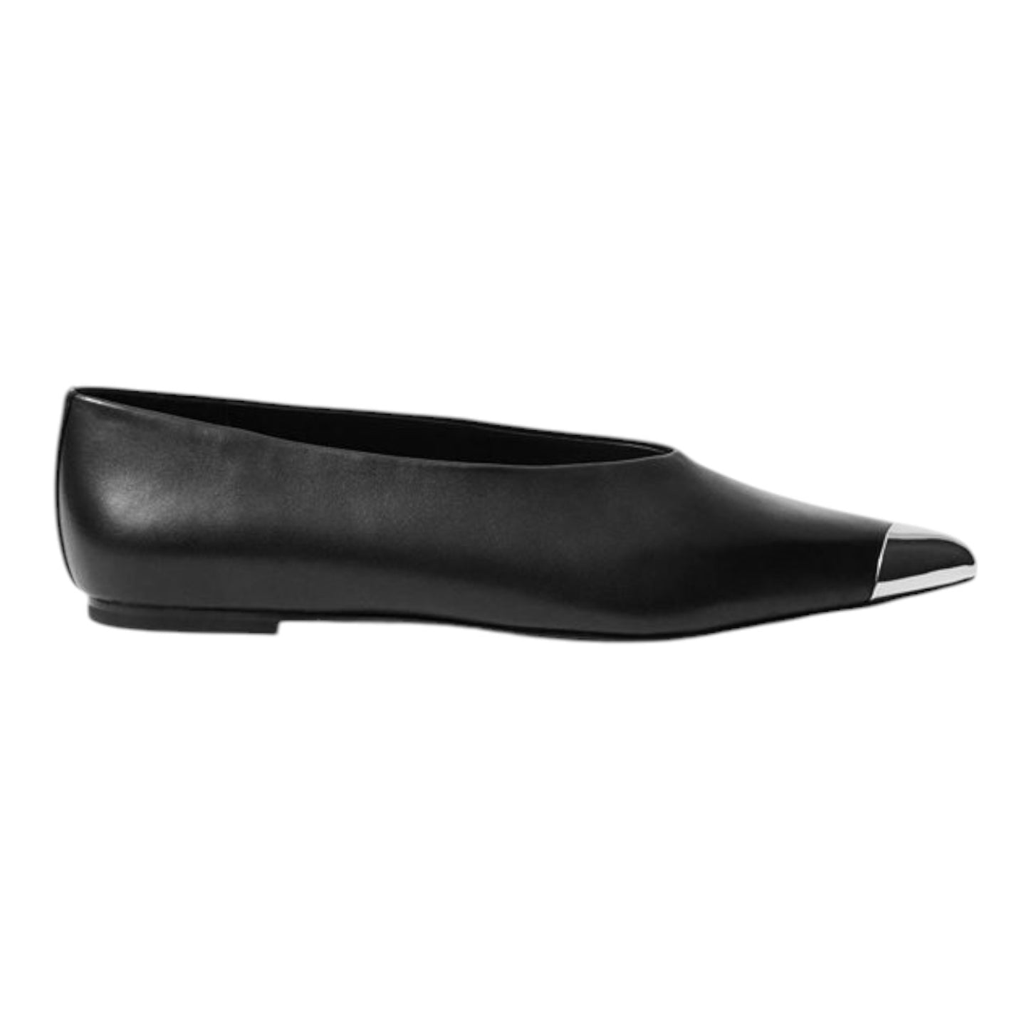 & Other Stories Silver-Cap Ballerina Flats - 40/7