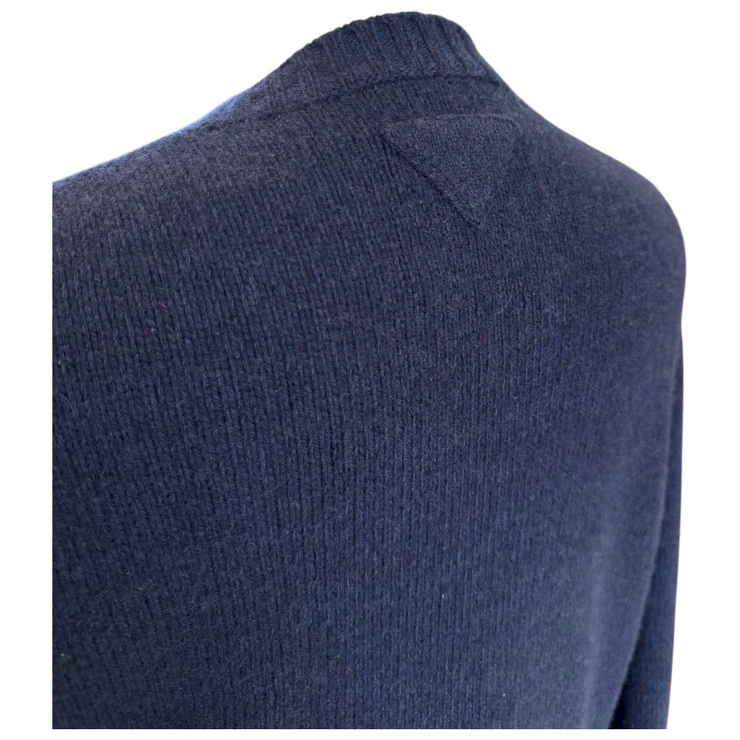 Prada Navy Longline Wool and Cashmere Cardigan - 10/12