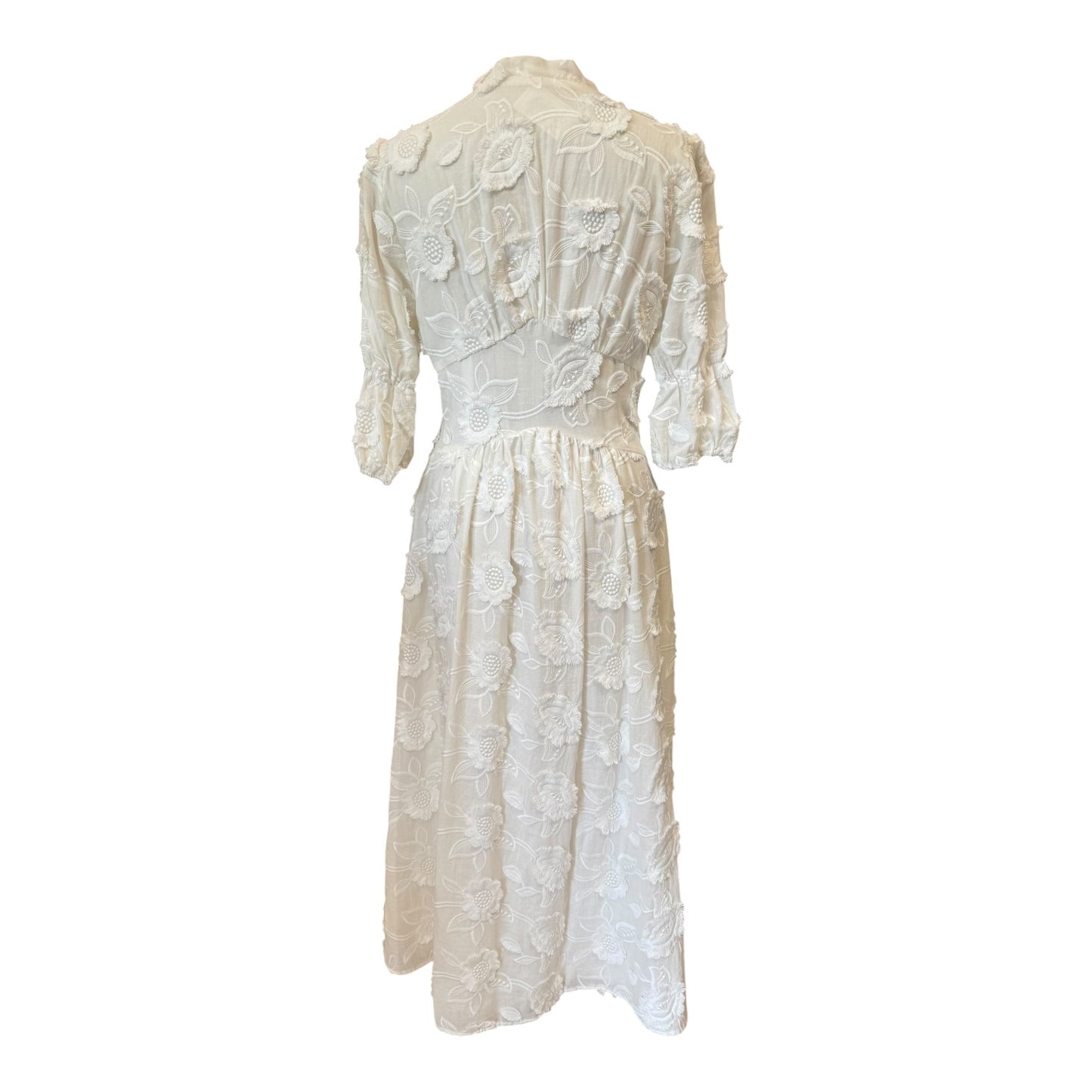 Vita Grace Sierra Embroidered Cotton Summer Day Dress - 8/10