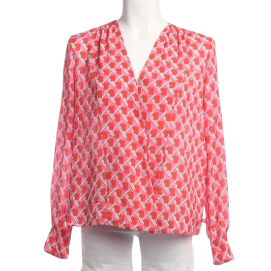 Marc Cain Pink and Green Silk Blend Blouse - 12/14