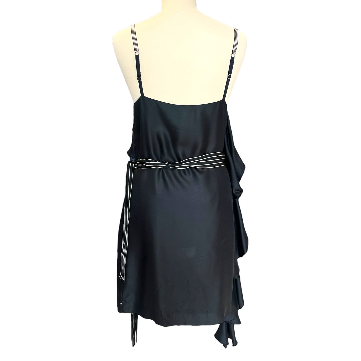 SportMax Black Silk Mini Dress - 10
