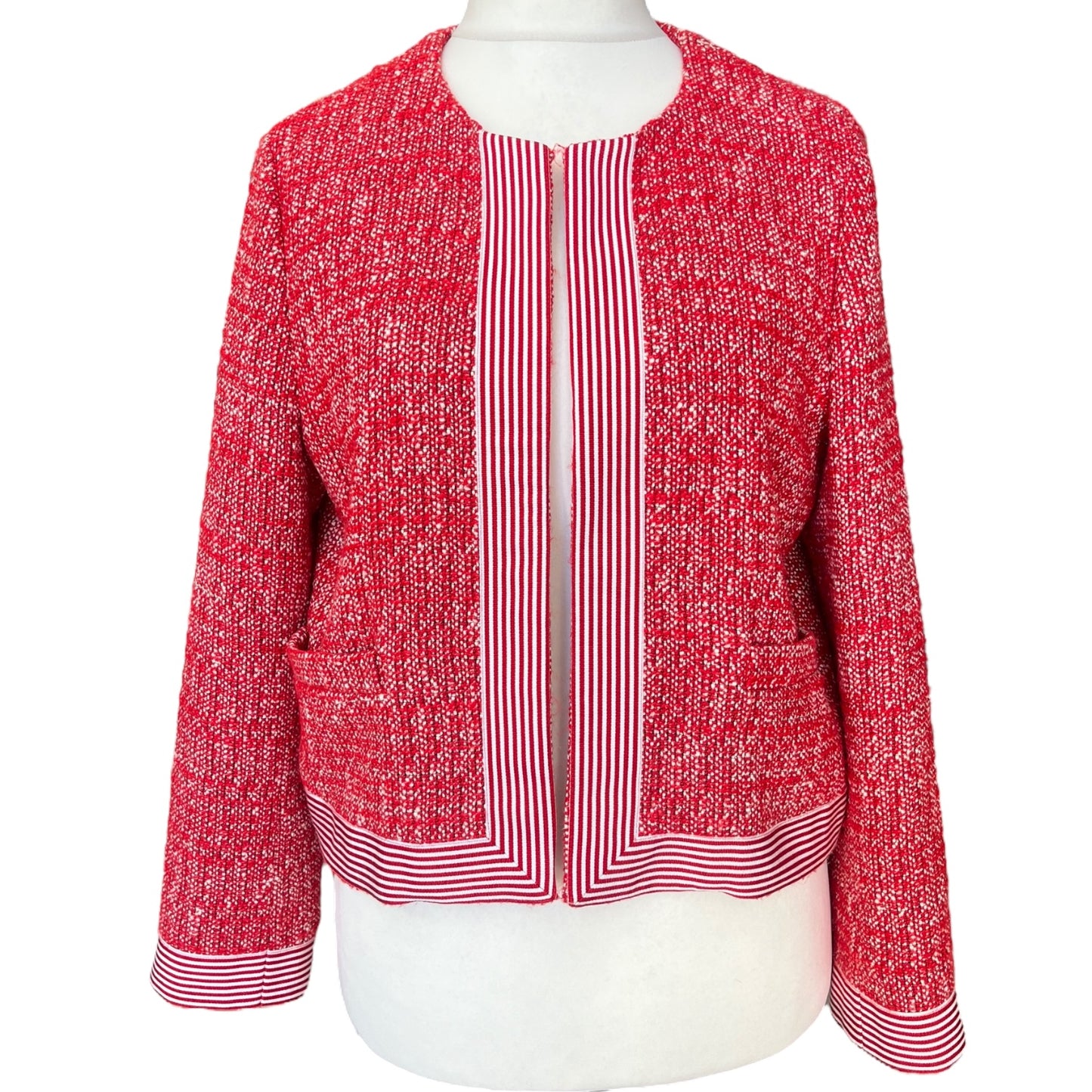 Marella Red Tweed Jacket - 10