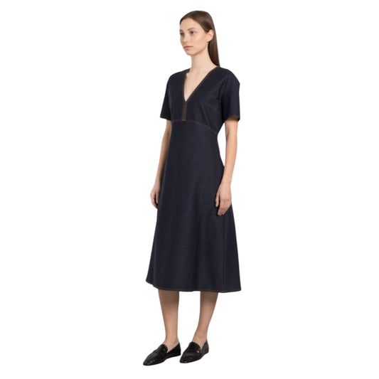 Max Mara Leisure Dark Denim Dress - 12 - NEW