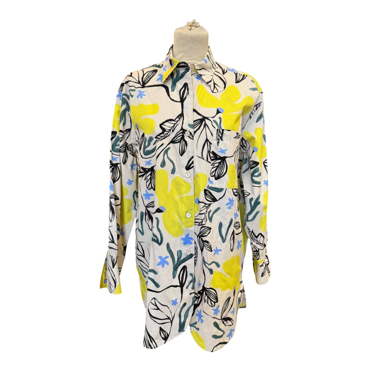 Paul Smith Yellow Floral Oversized Shirt - 12/14