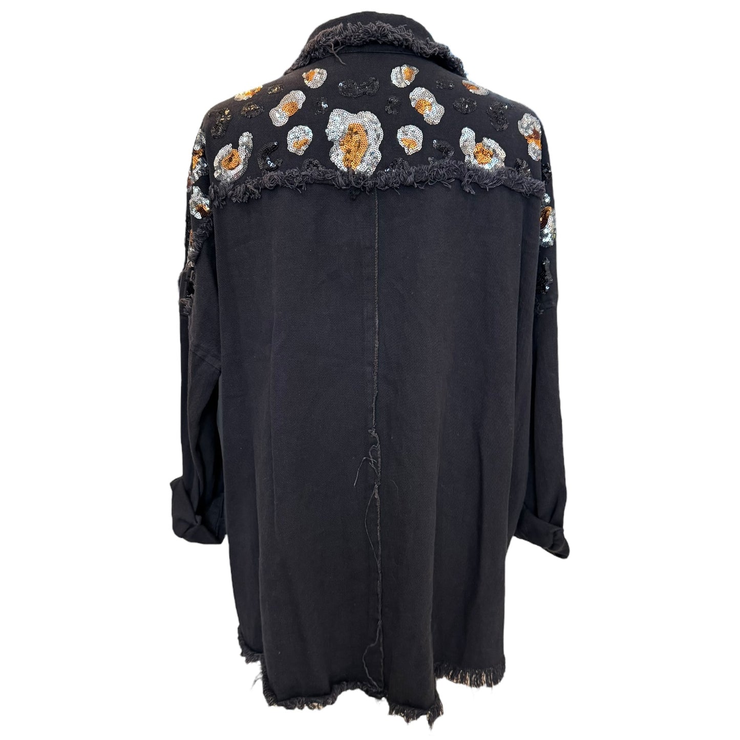 So What Black Denim Embellished Jacket - 12