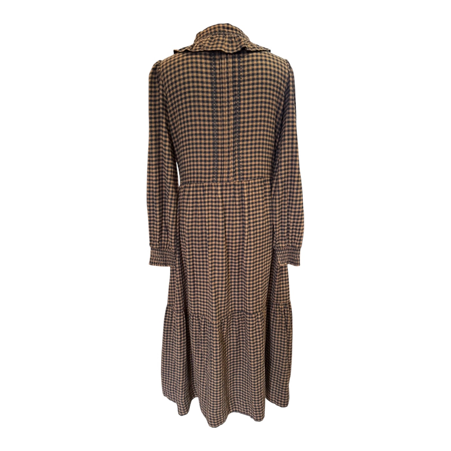Brora Brown and Black Brushed Cotton Dress - 10