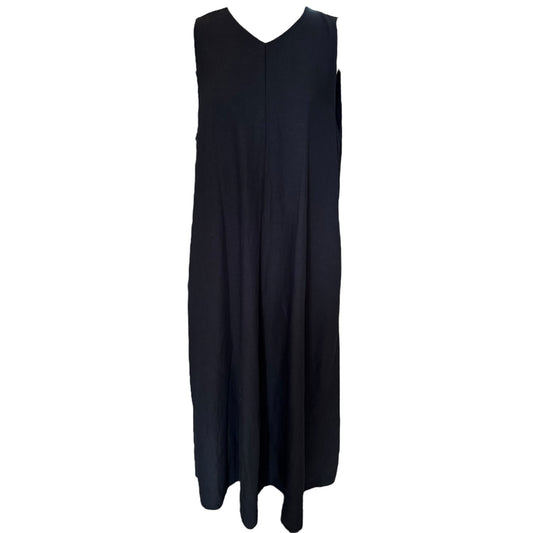Black Sleeveless Linen Dress - 10/12