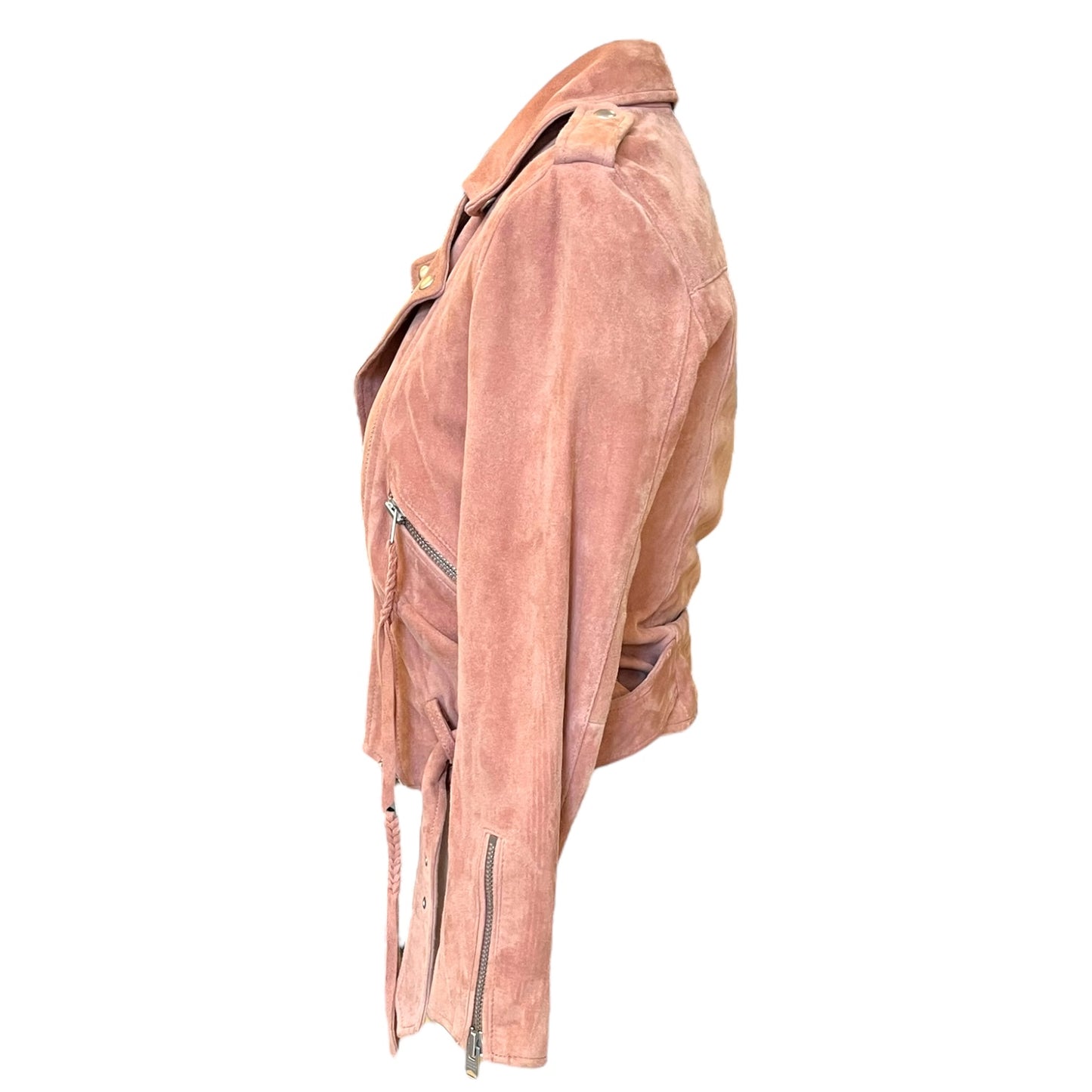 All Saints Dusty Pink Suede Jacket