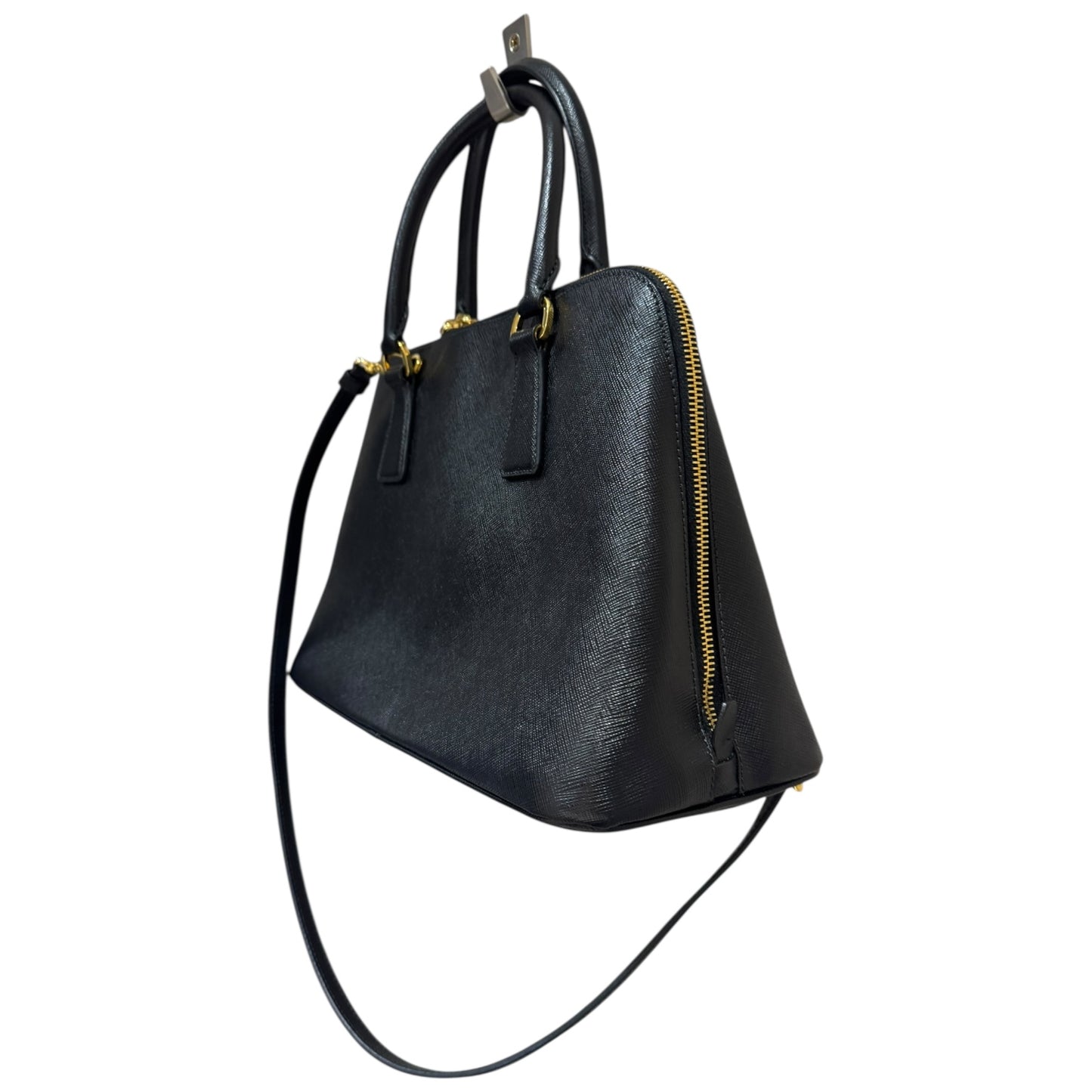 Prada Black Promenade Saffiano Lux Bag