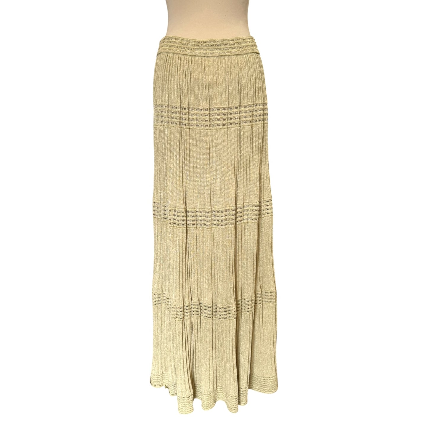 Missoni Gold Lurex Maxi Skirt - 12/14