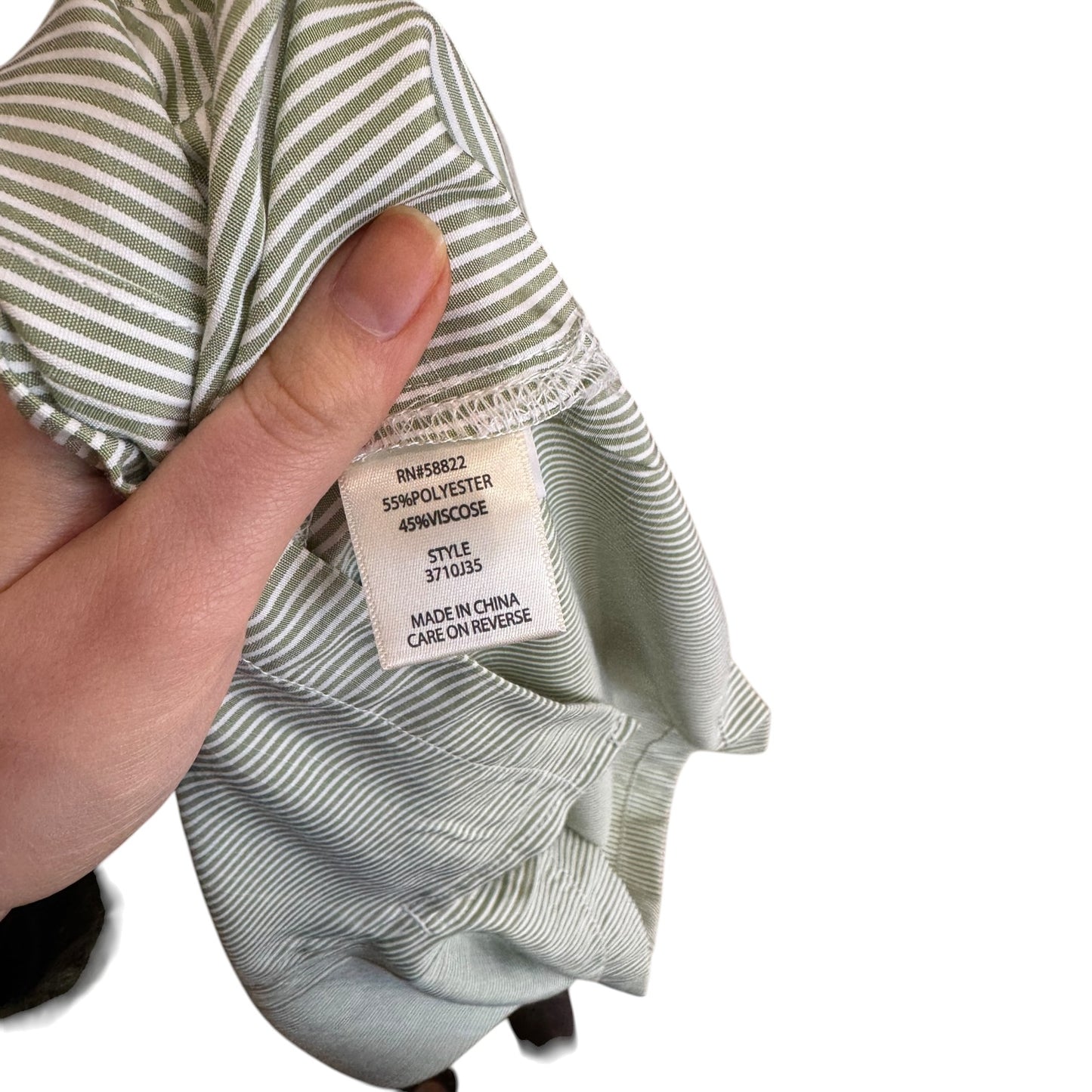 Max Studio London Green Stripe Shirt - 12