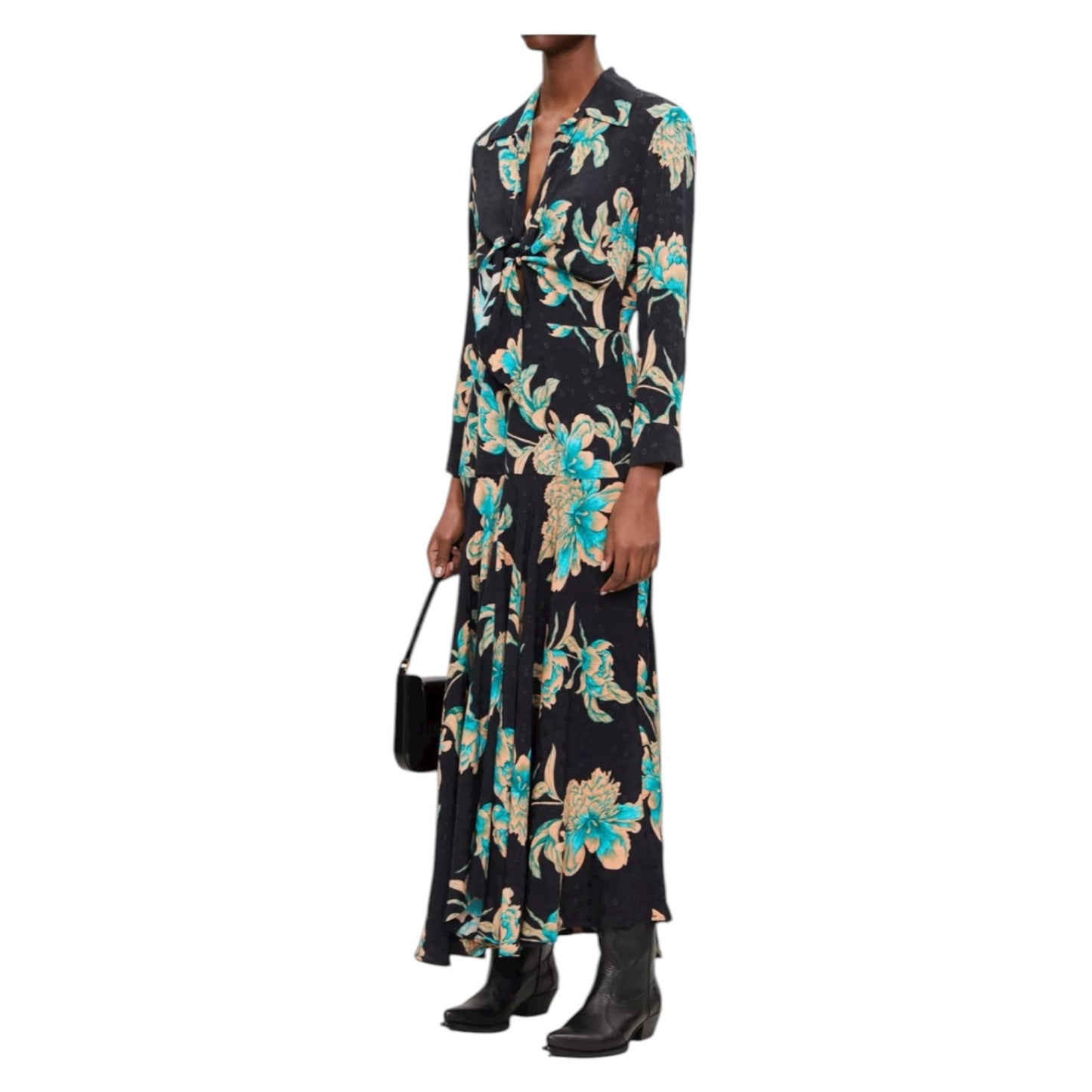 Sandro Blaire Navy Floral Dress - 8/10 - NEW