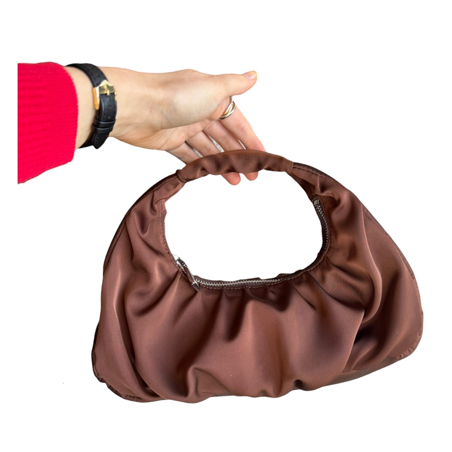 Jigsaw Pleated Satin Tay Bag