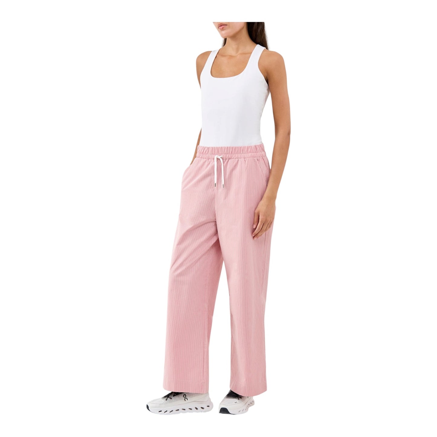 Sweaty Betty Summer Stripe Trousers Pink - 10