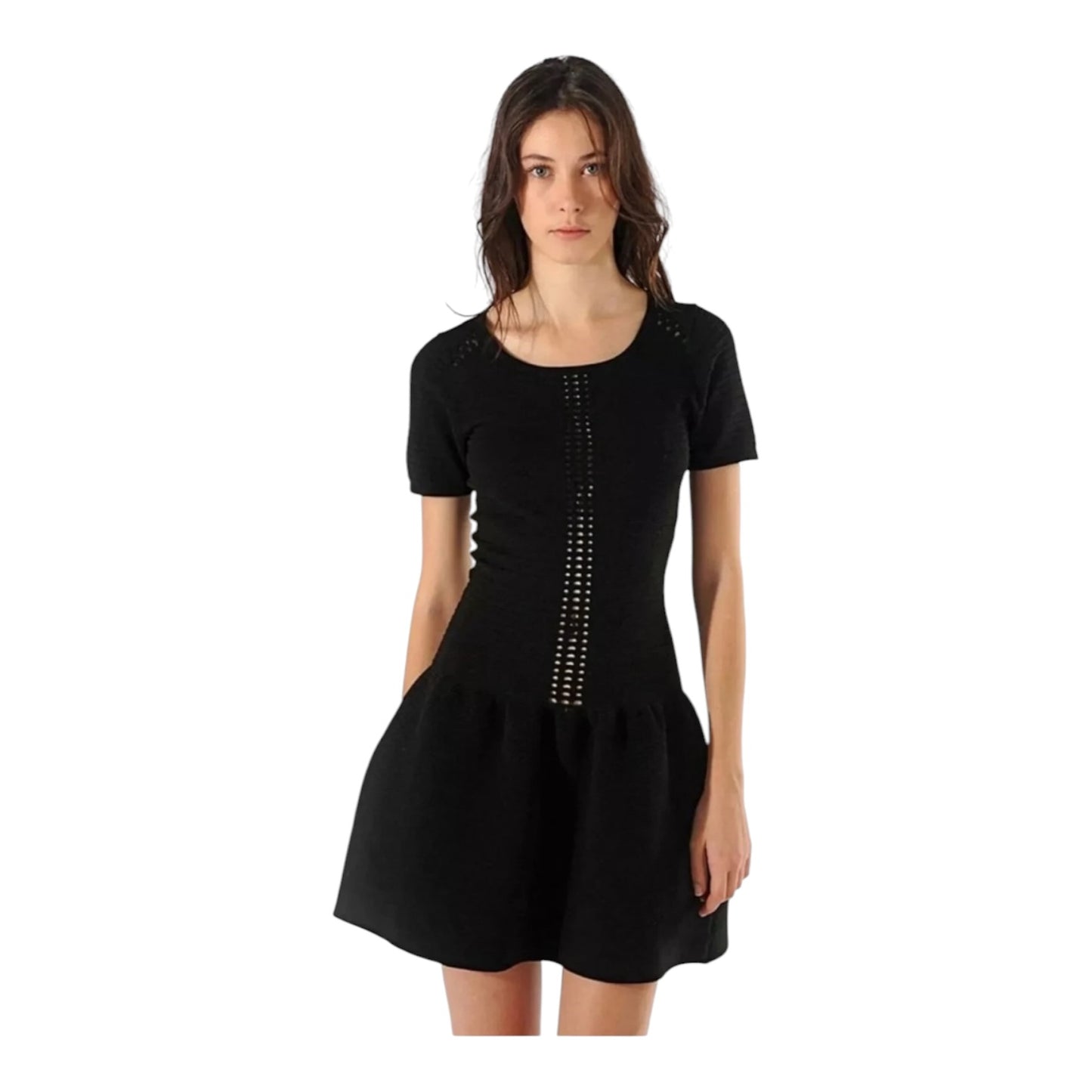 Maje Ambre Laser Cut Out Mini Dress - 10/12
