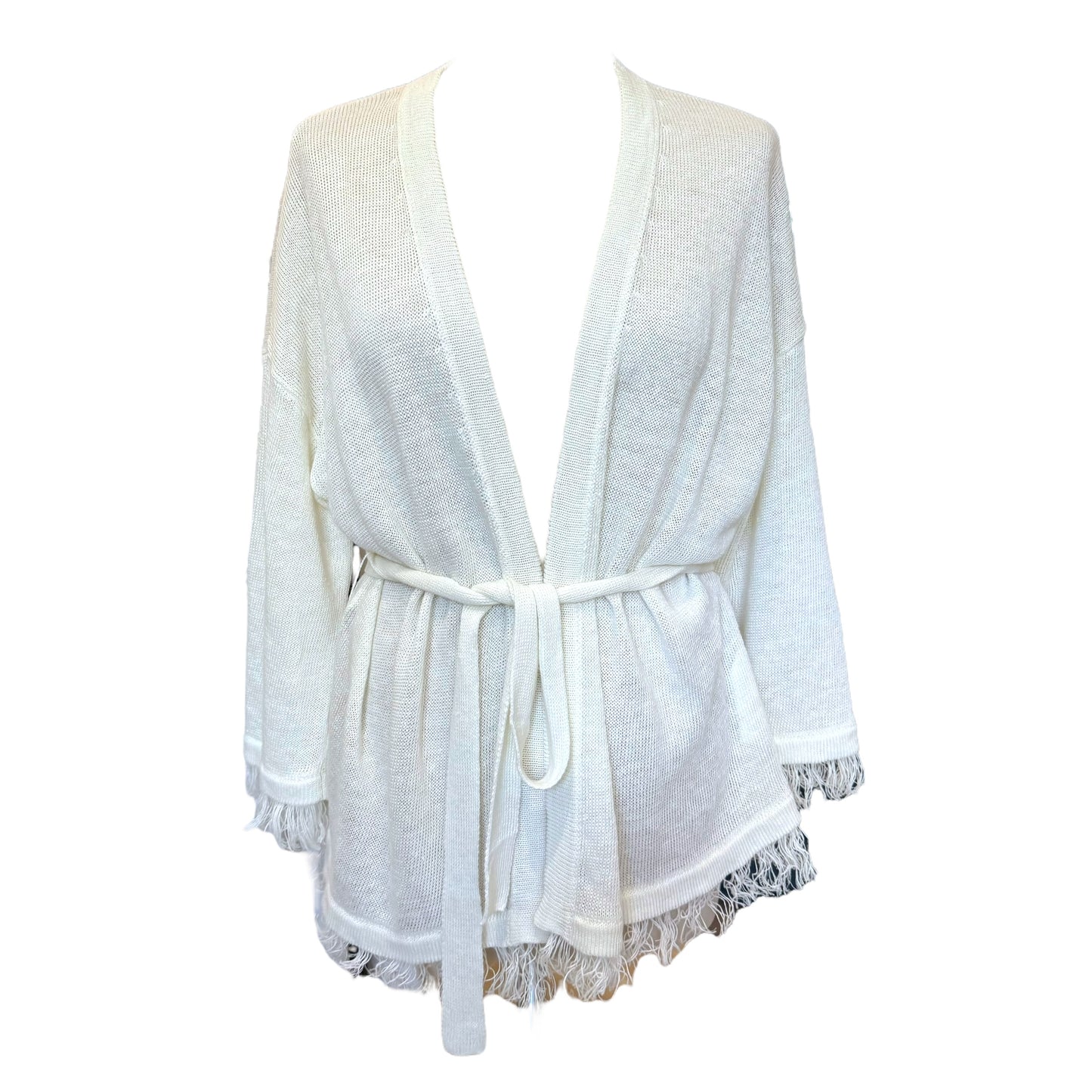 Weekend Max Mara Cream Linen Cardigan - 12