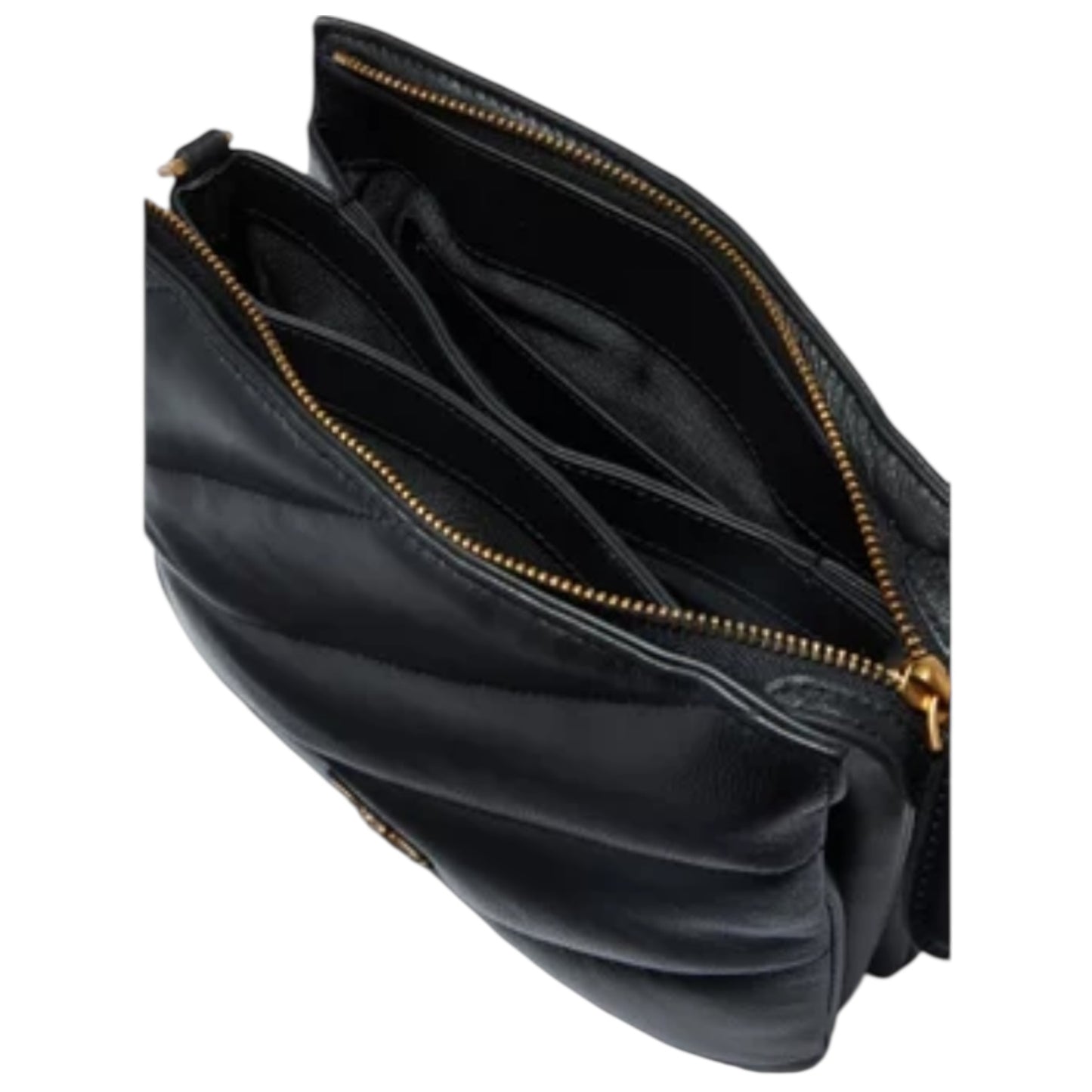 Pinko Mini Puff Bag with Spellout Detachable Crossbody Strap