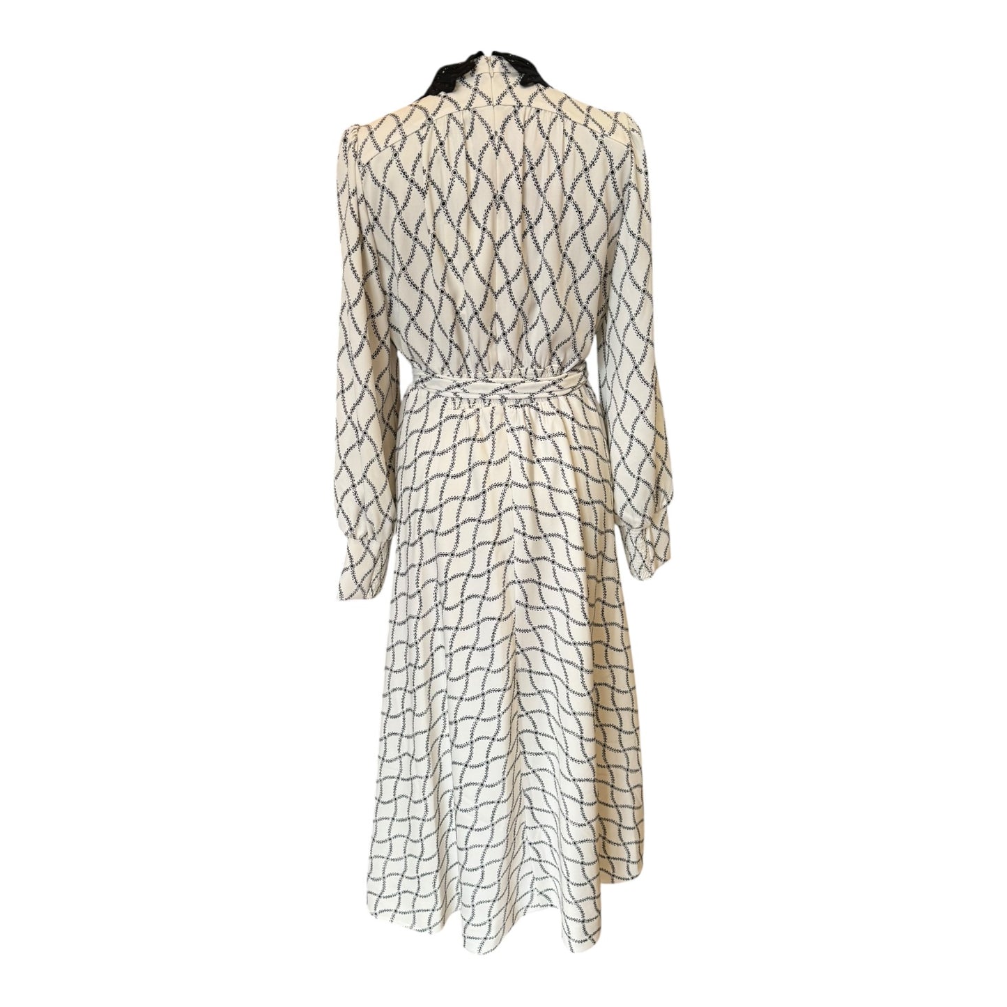 Me + Em Trellis Floral Print Midi Dress - 10 - NEW